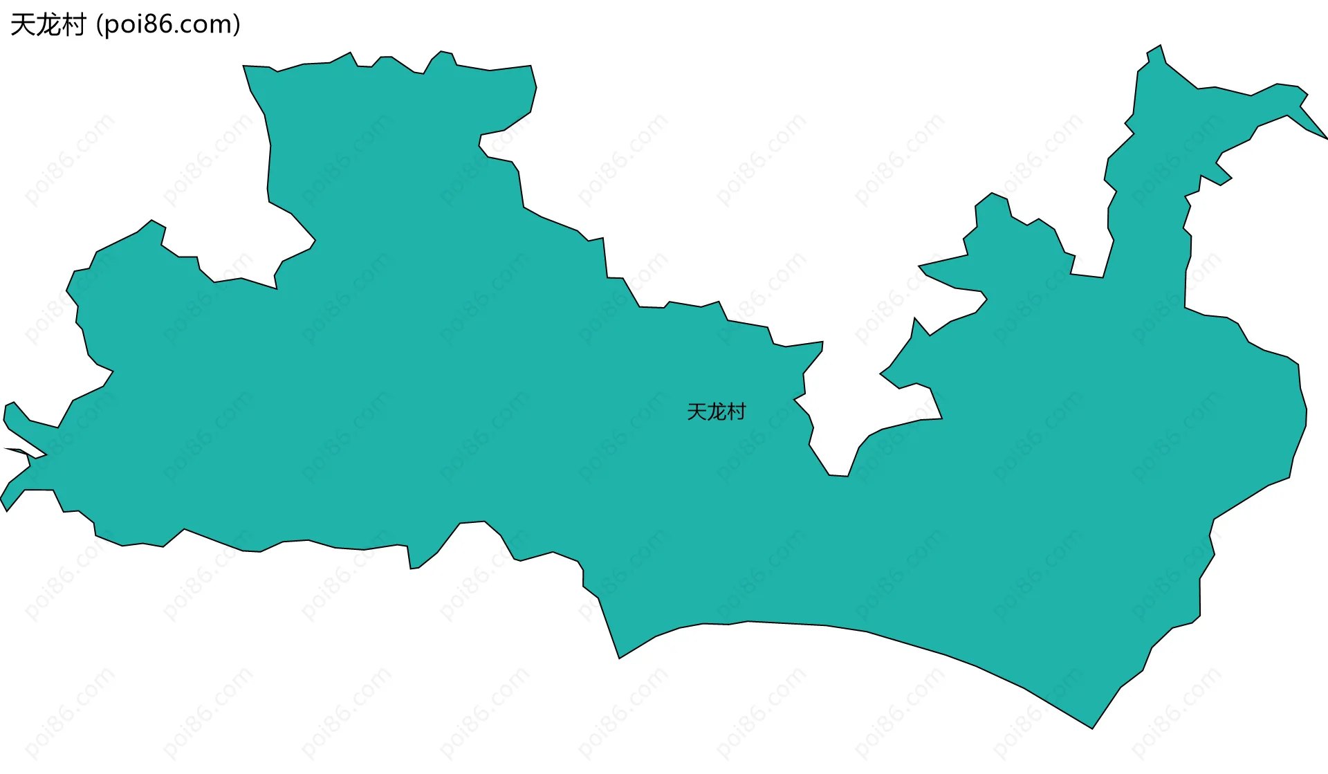 天龙村边界地图