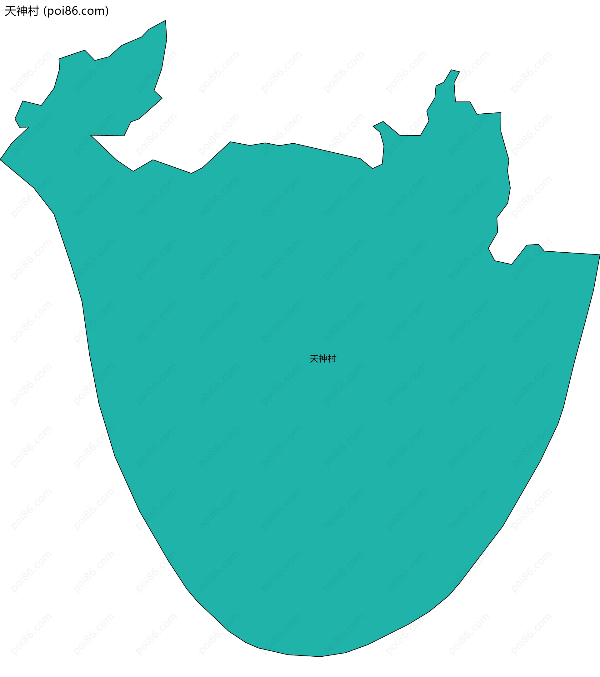 天神村边界地图