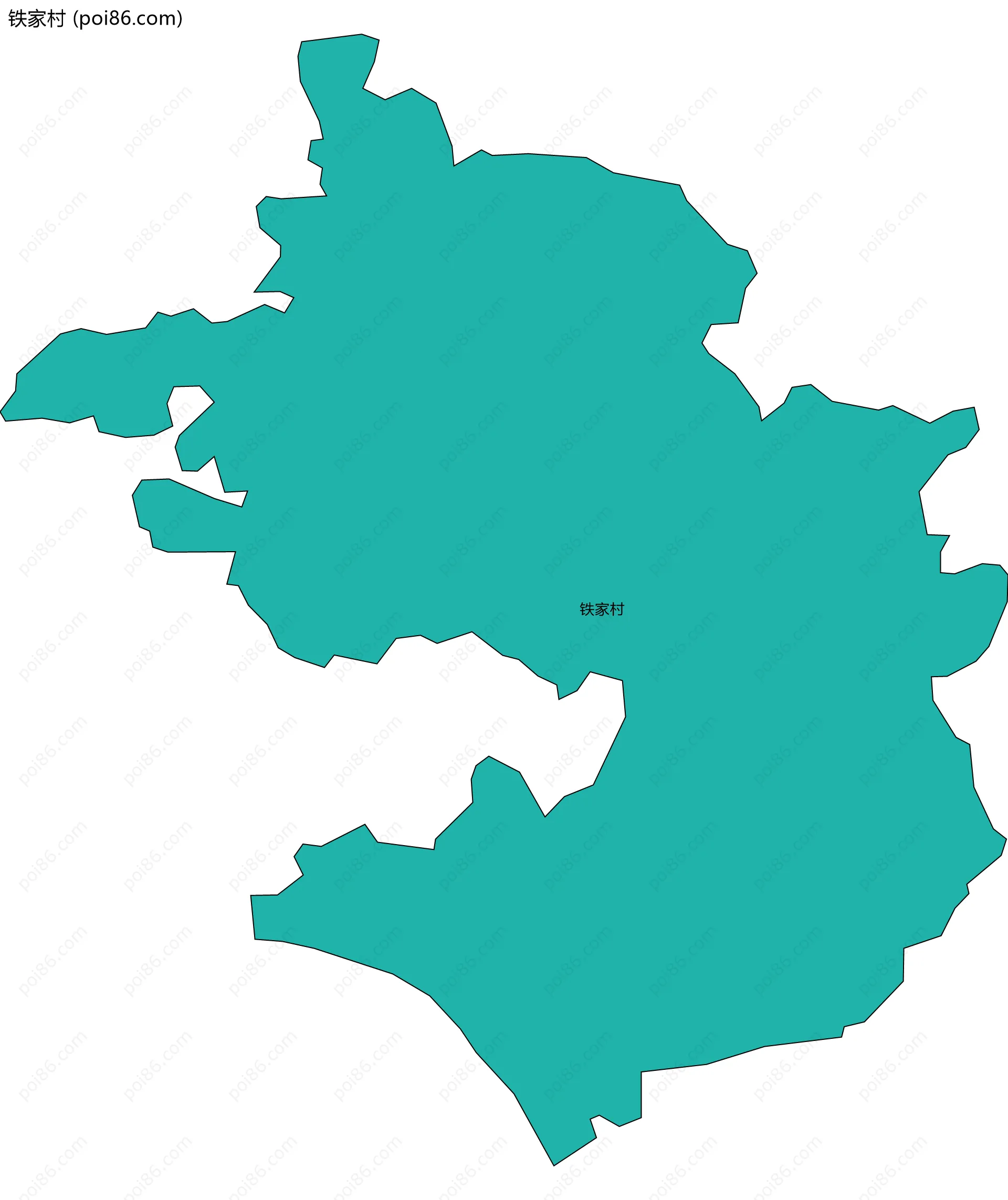 铁家村边界地图