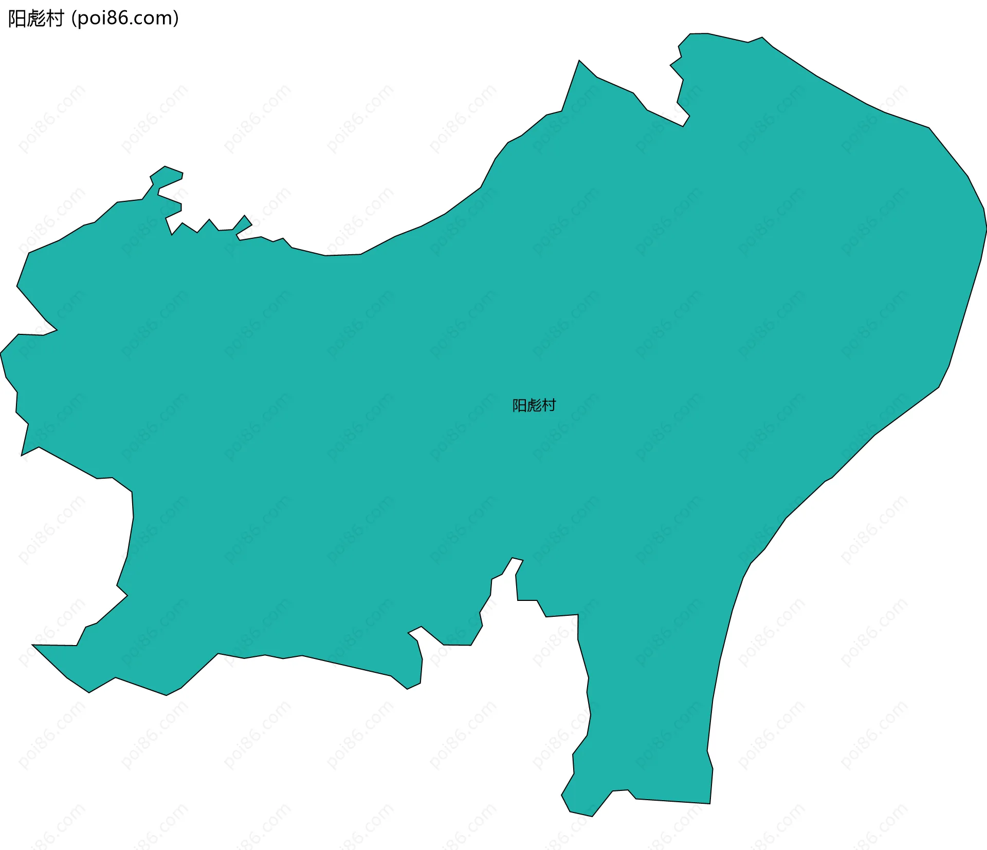 阳彪村边界地图