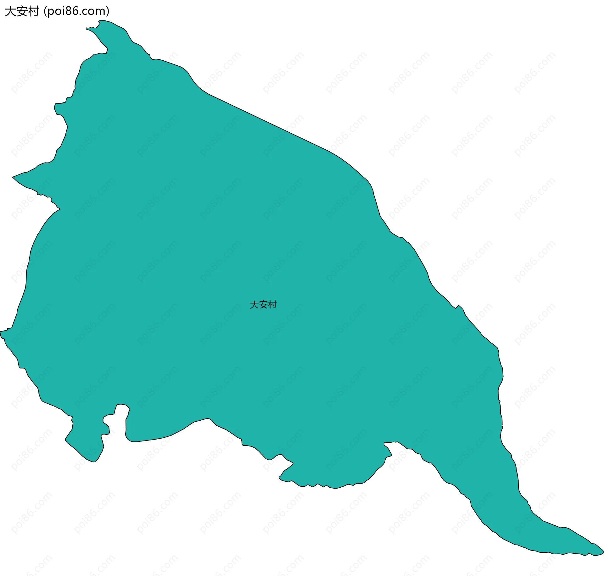 大安村边界地图