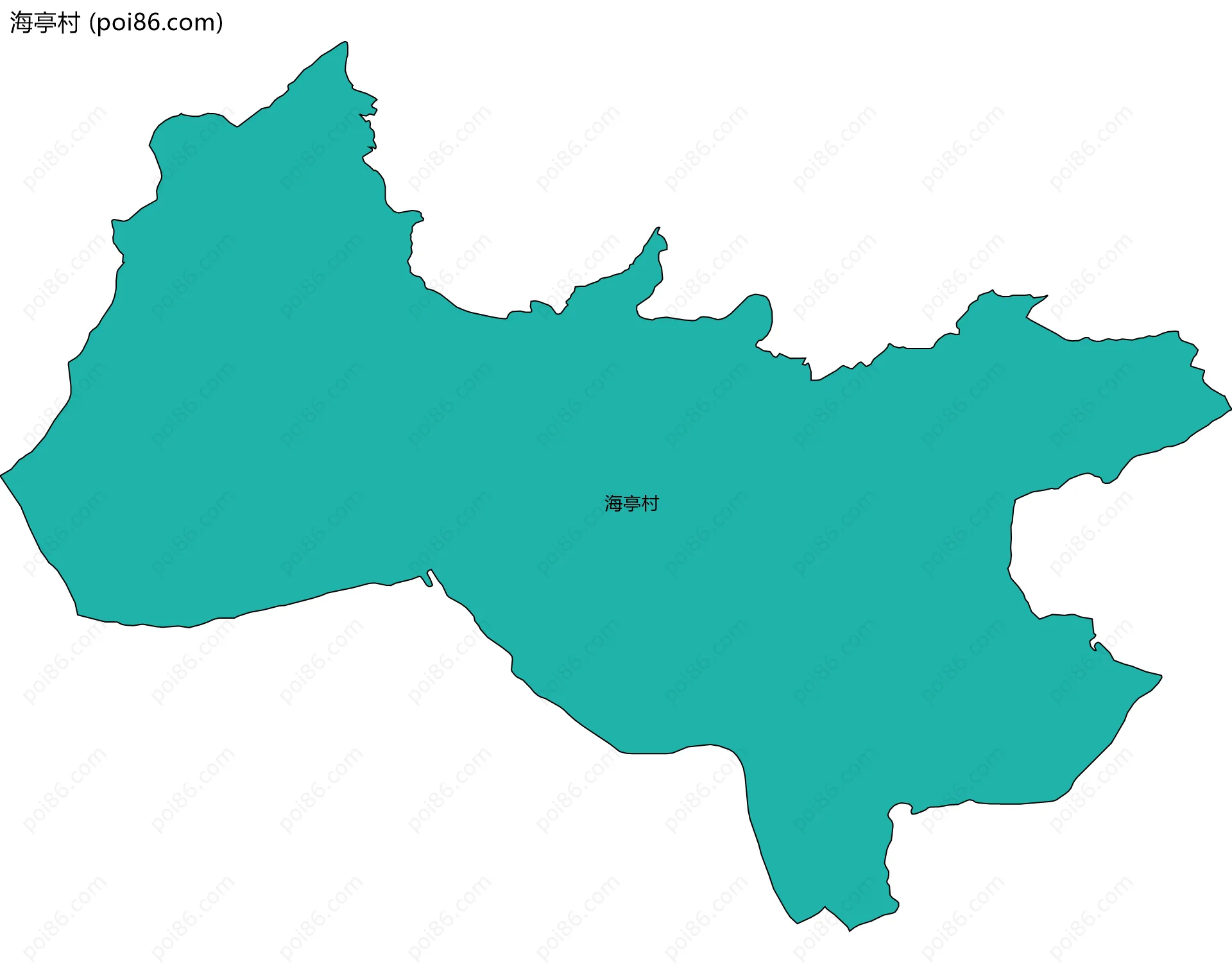 海亭村边界地图