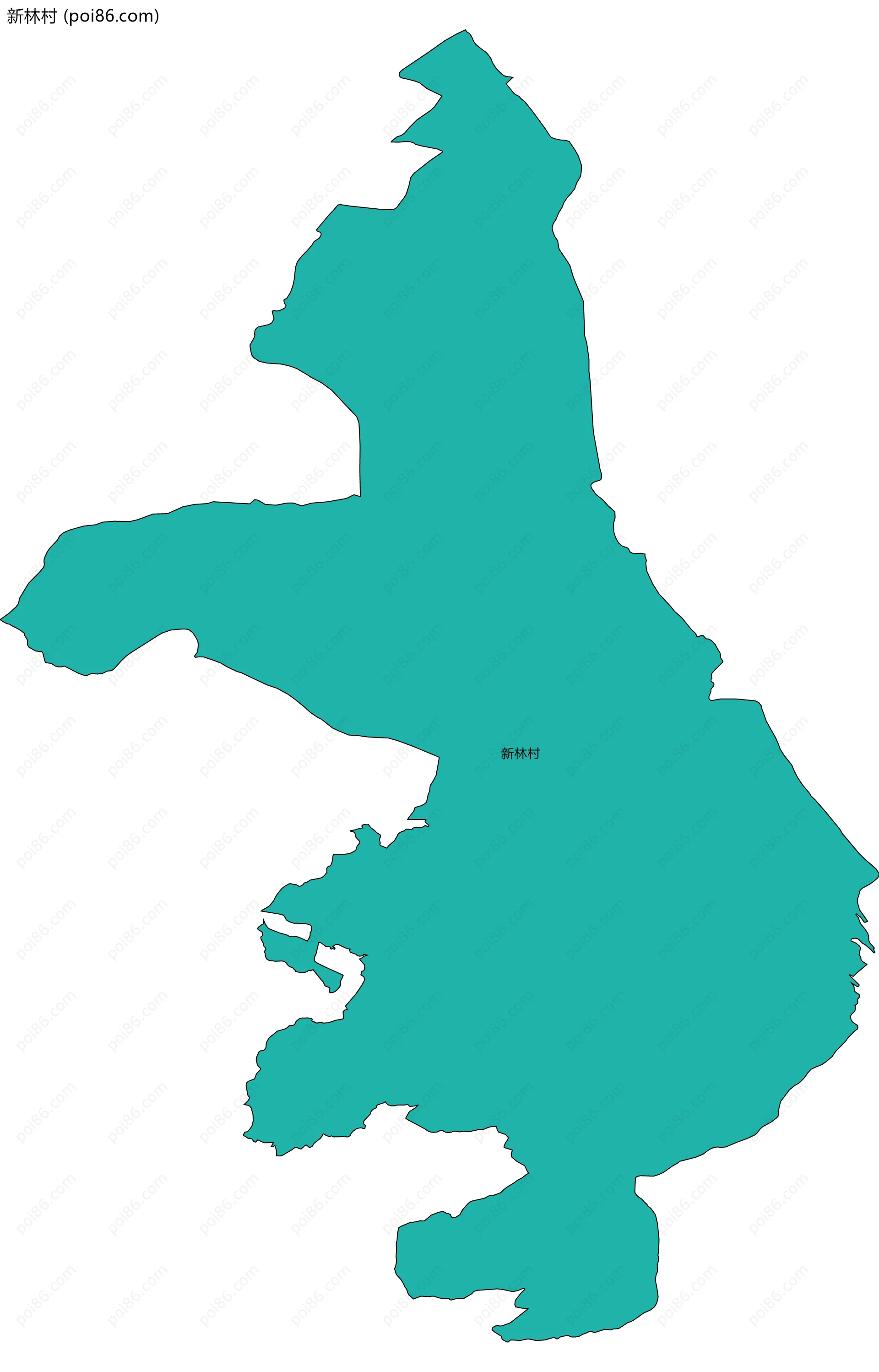 新林村边界地图