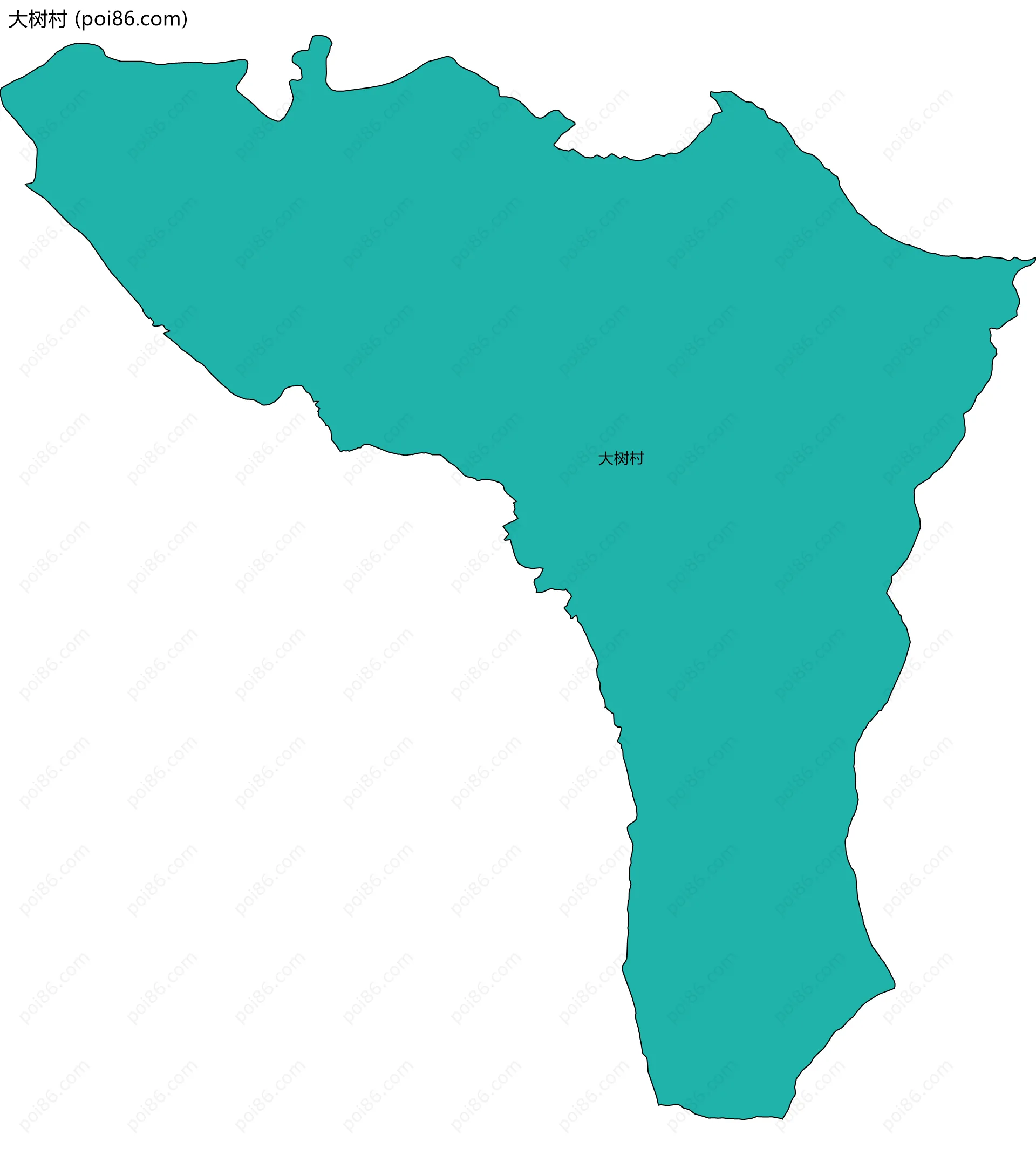 大树村边界地图