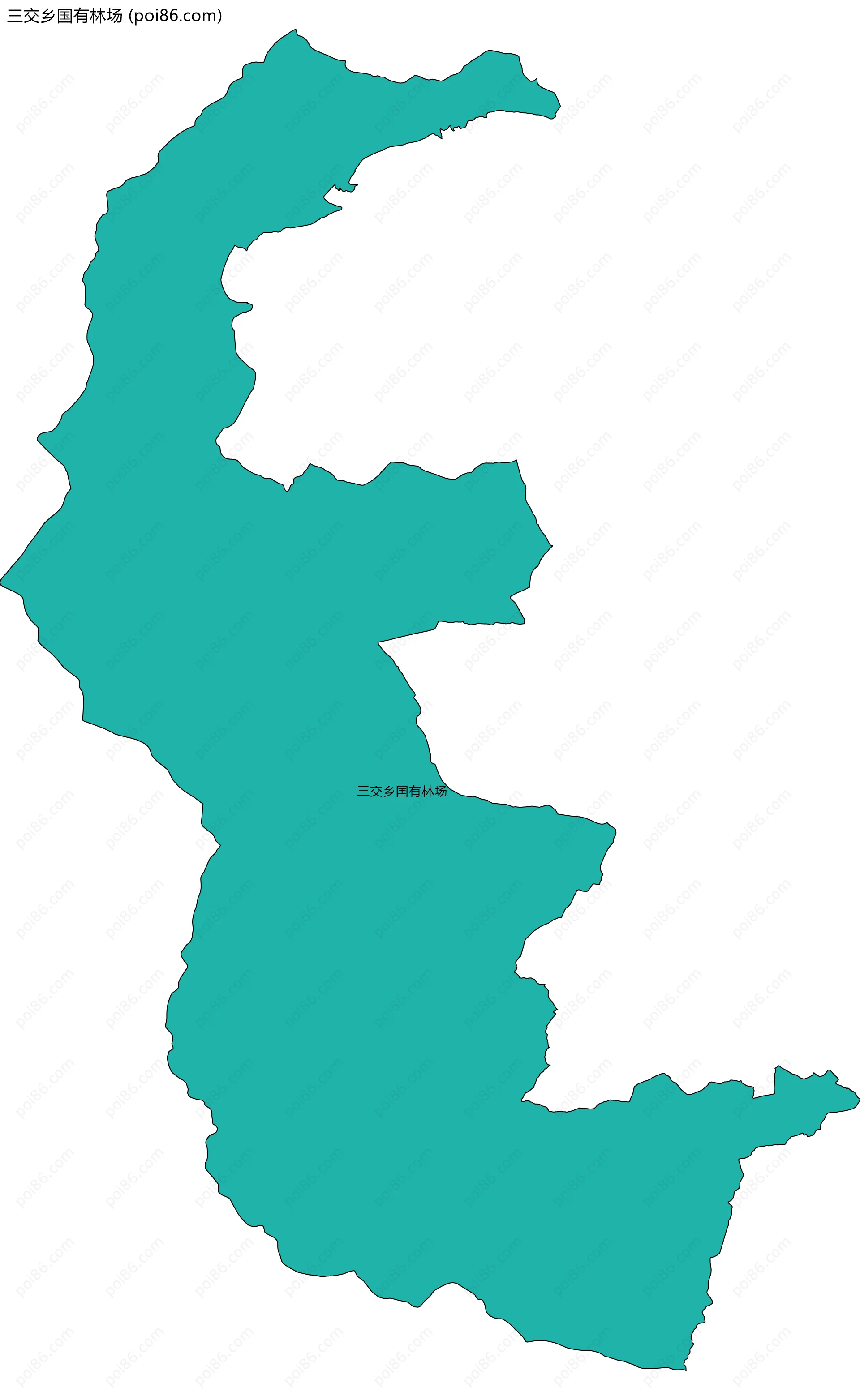 三交乡国有林场边界地图