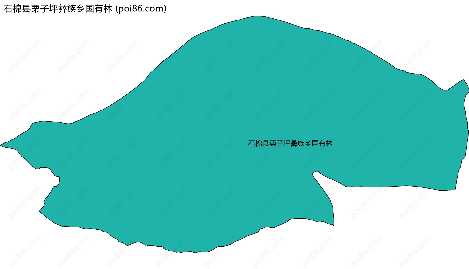 石棉县栗子坪彝族乡国有林边界地图