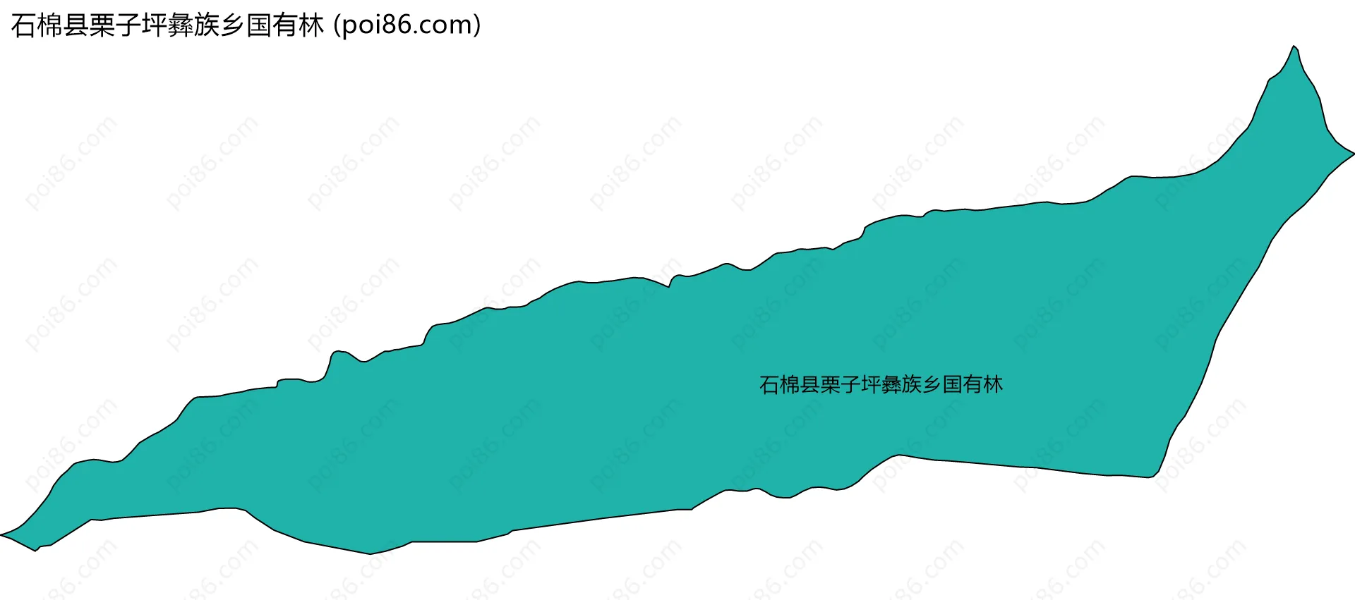 石棉县栗子坪彝族乡国有林边界地图