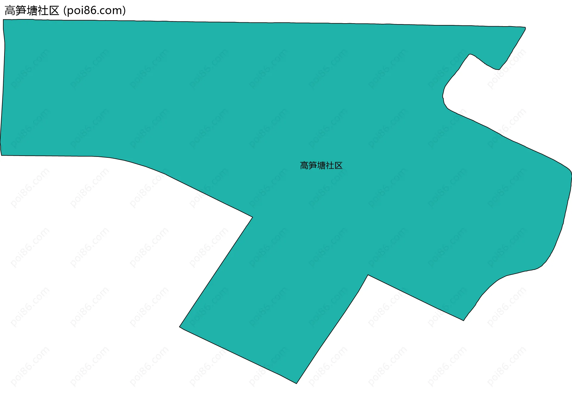 高笋塘社区边界地图