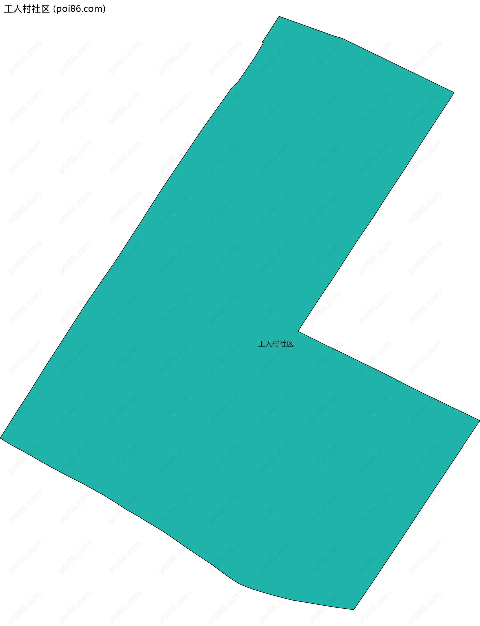 工人村社区边界地图