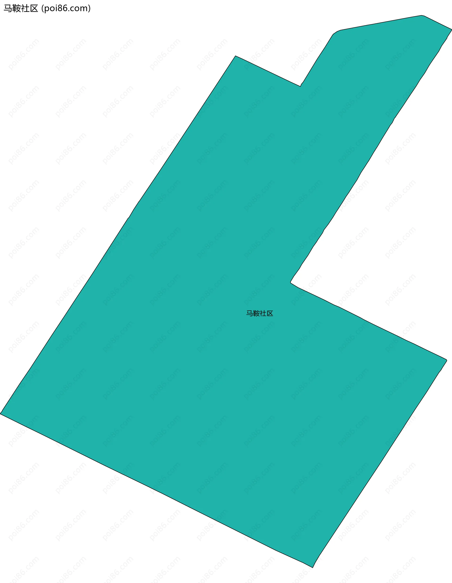 马鞍社区边界地图