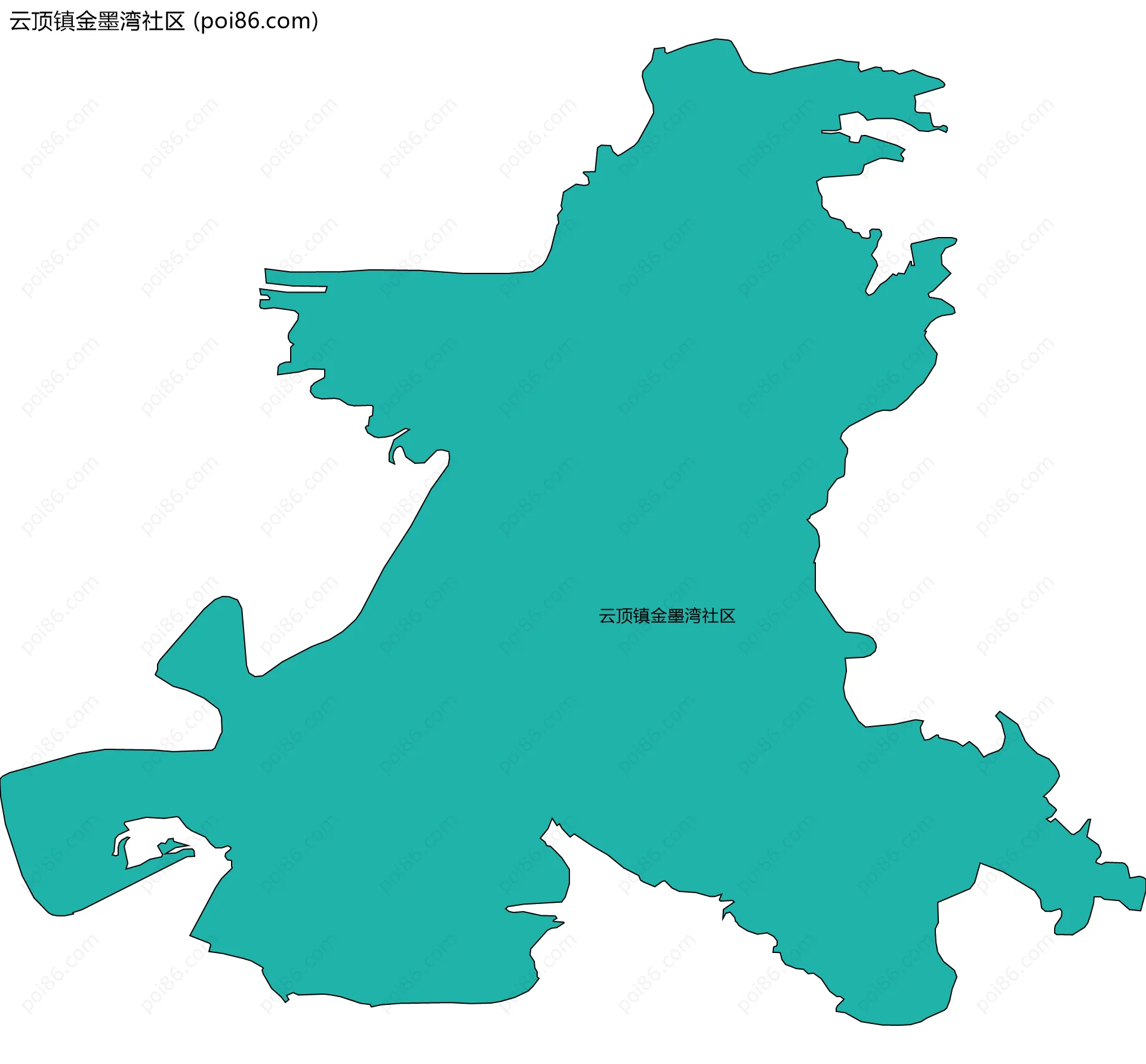 云顶镇金墨湾社区边界地图