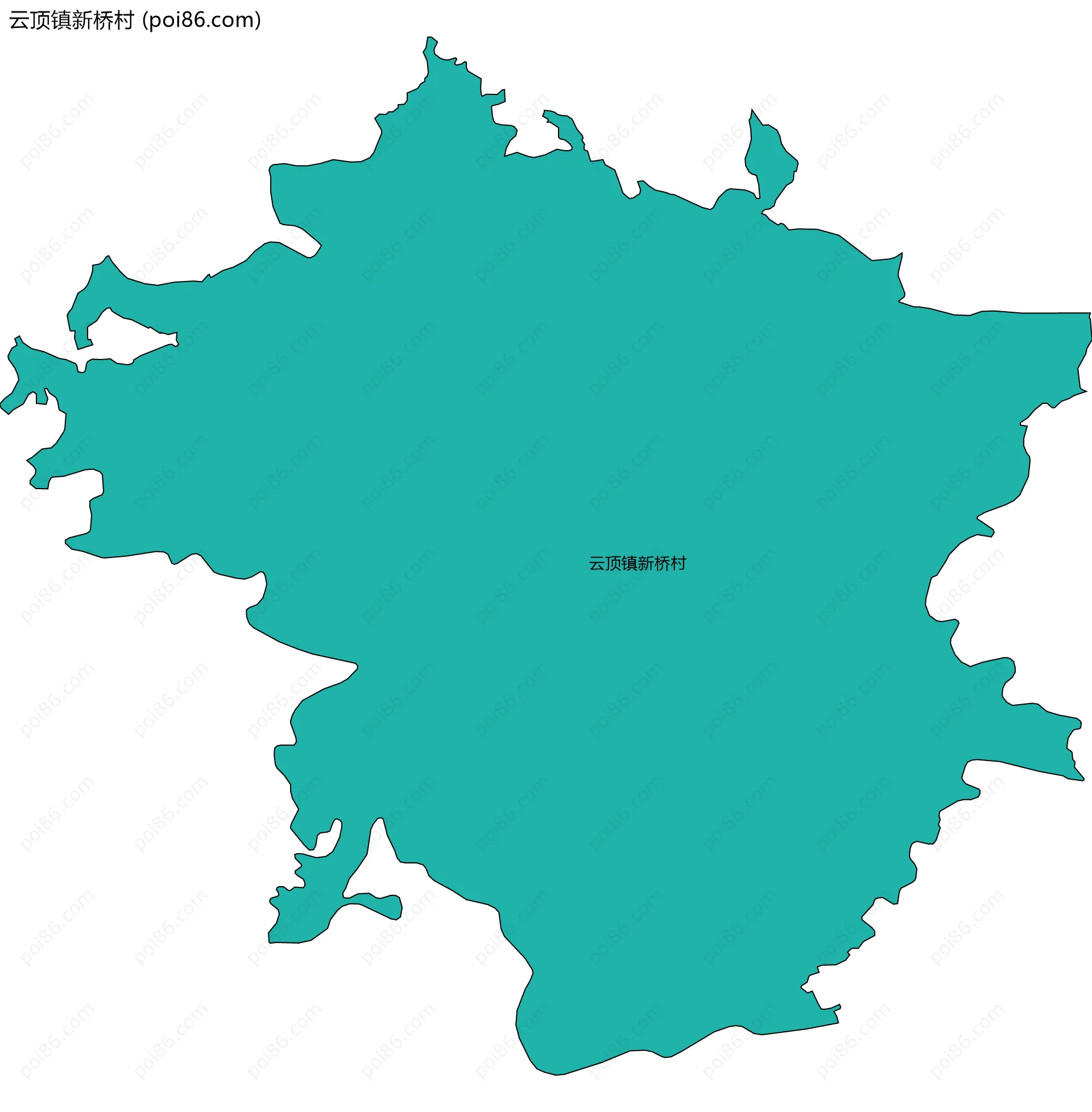 云顶镇新桥村边界地图