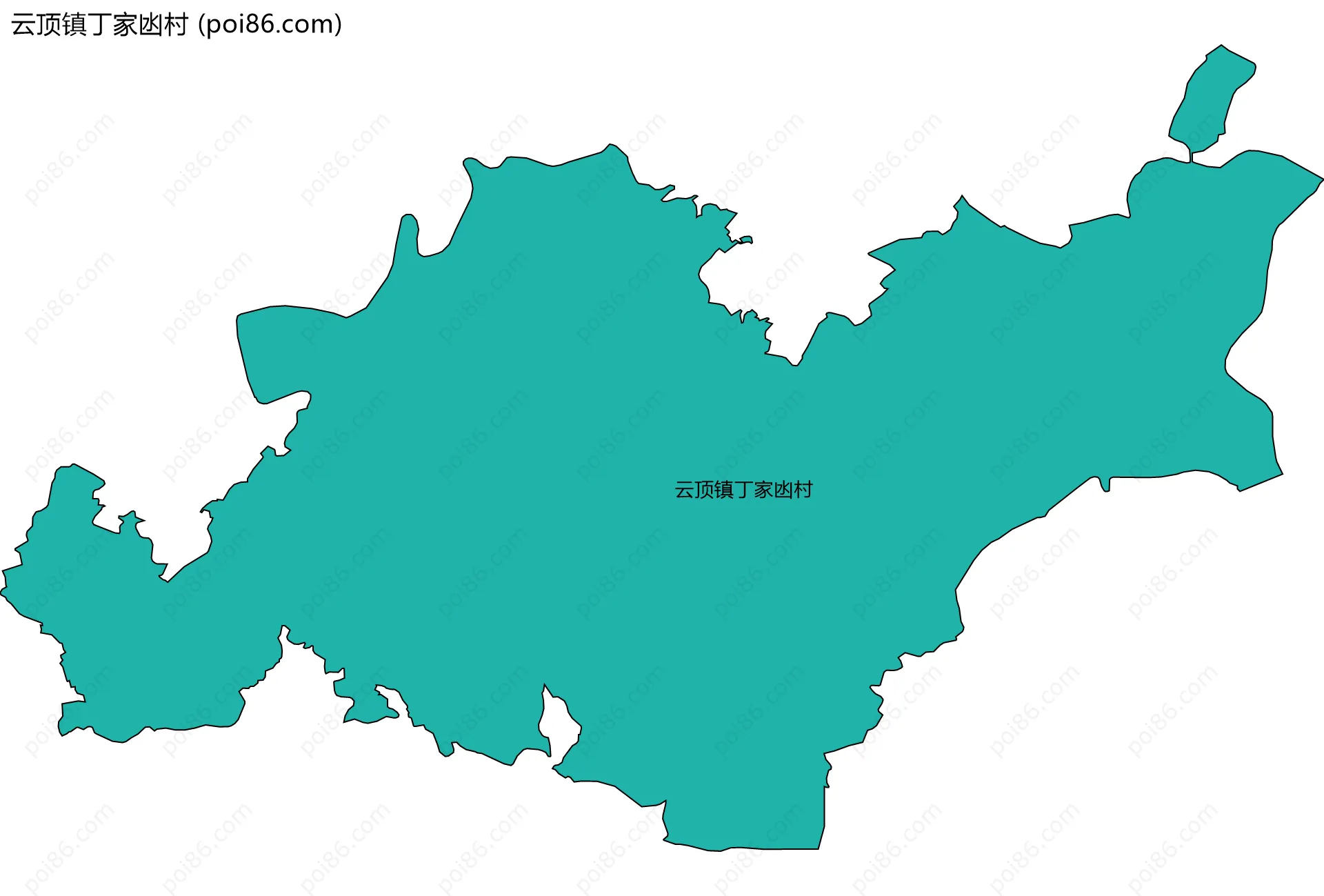 云顶镇丁家凼村边界地图