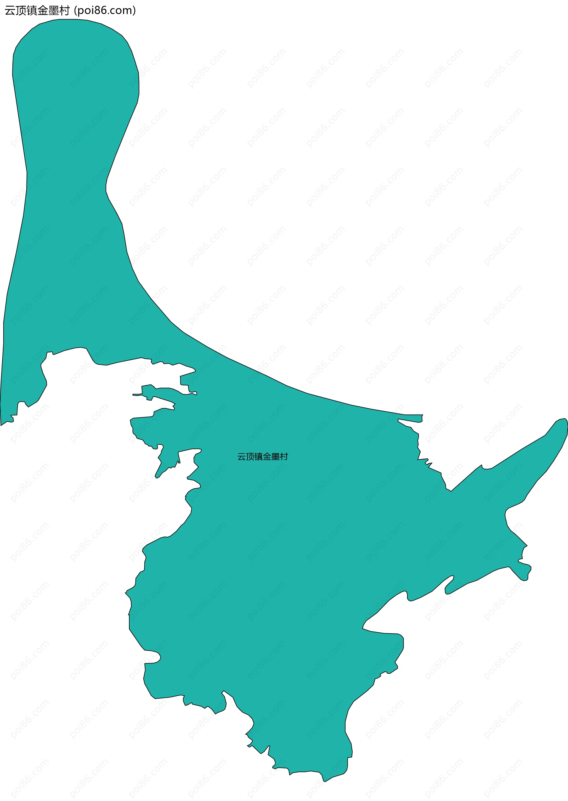 云顶镇金墨村边界地图