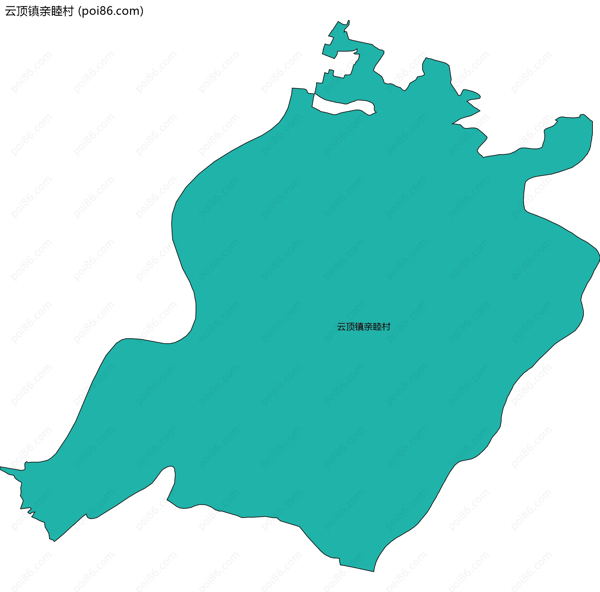 云顶镇亲睦村边界地图