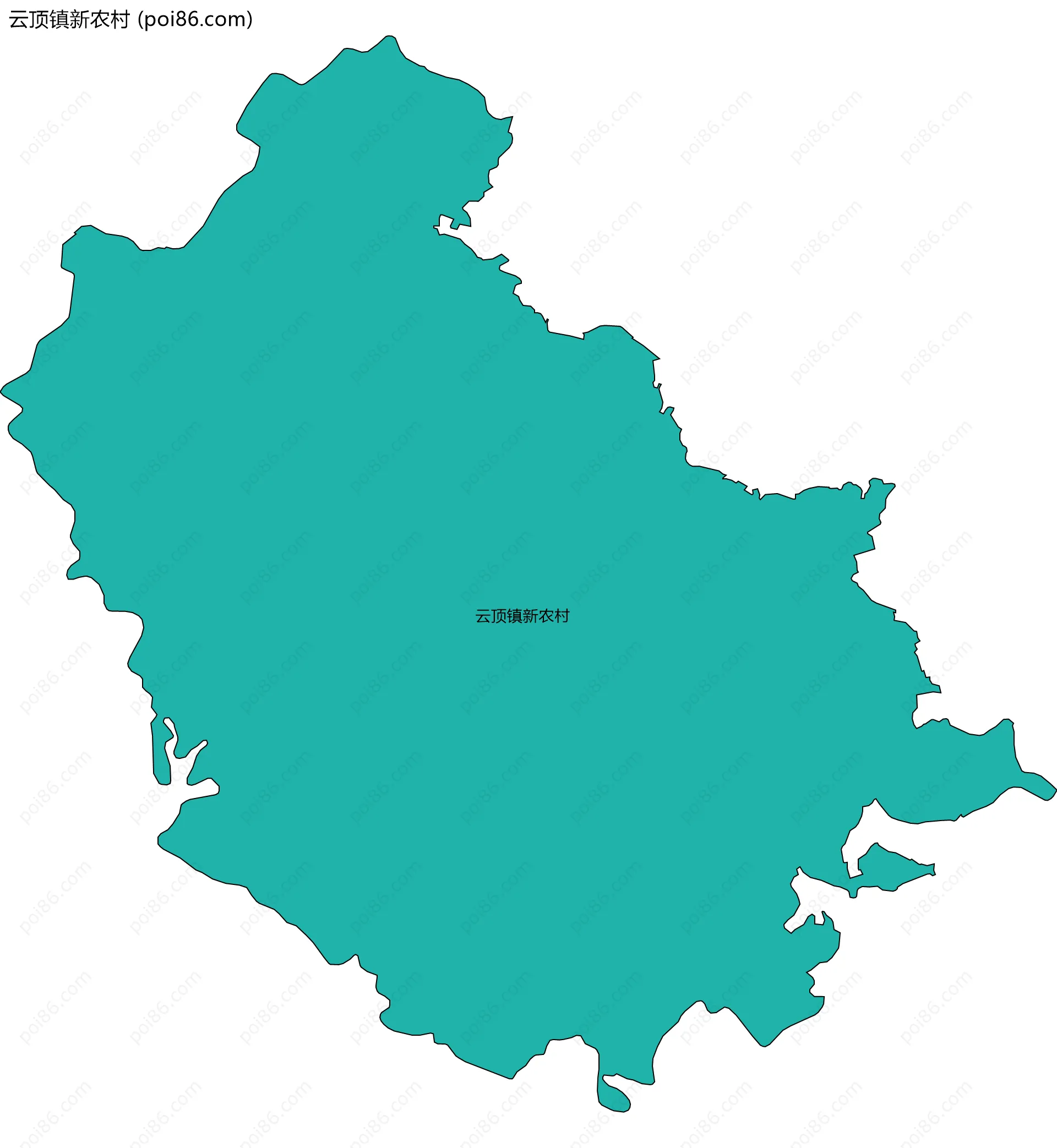 云顶镇新农村边界地图