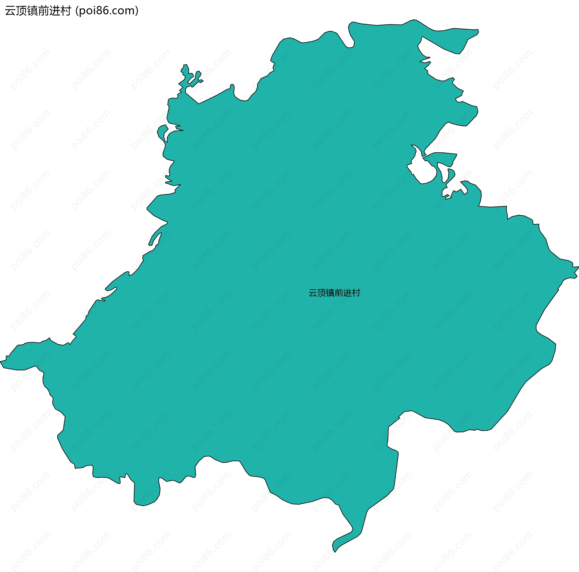 云顶镇前进村边界地图