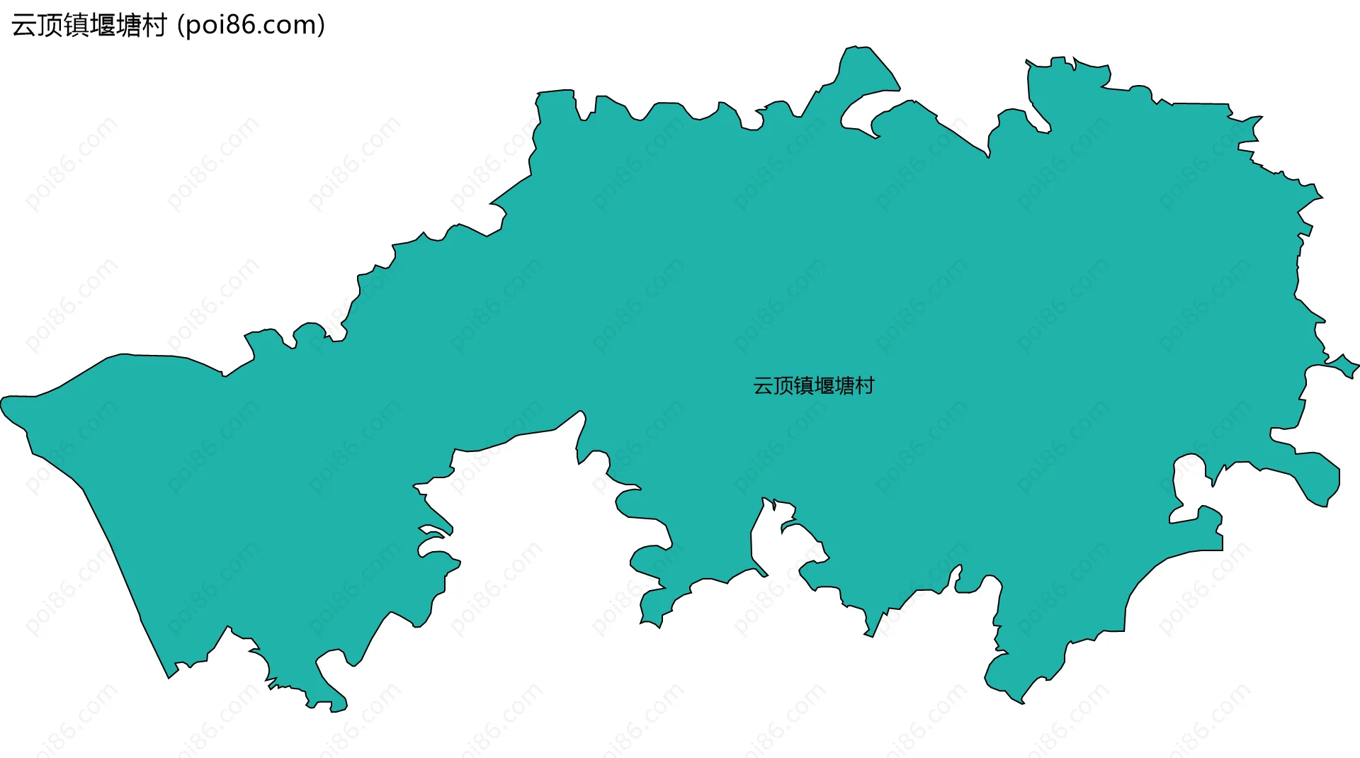 云顶镇堰塘村边界地图