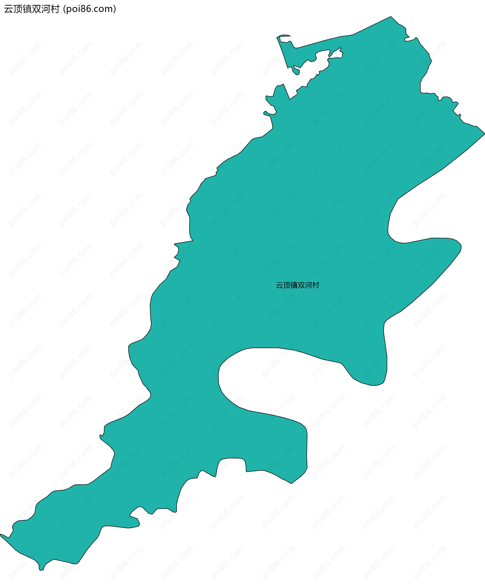 云顶镇双河村边界地图