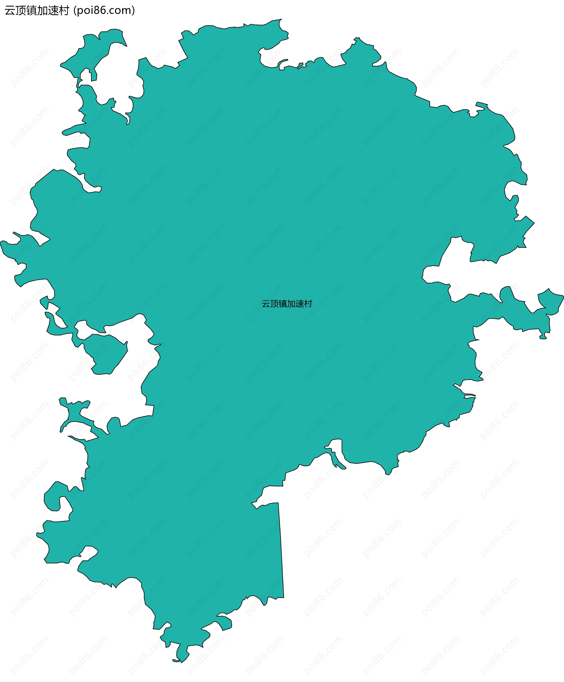 云顶镇加速村边界地图