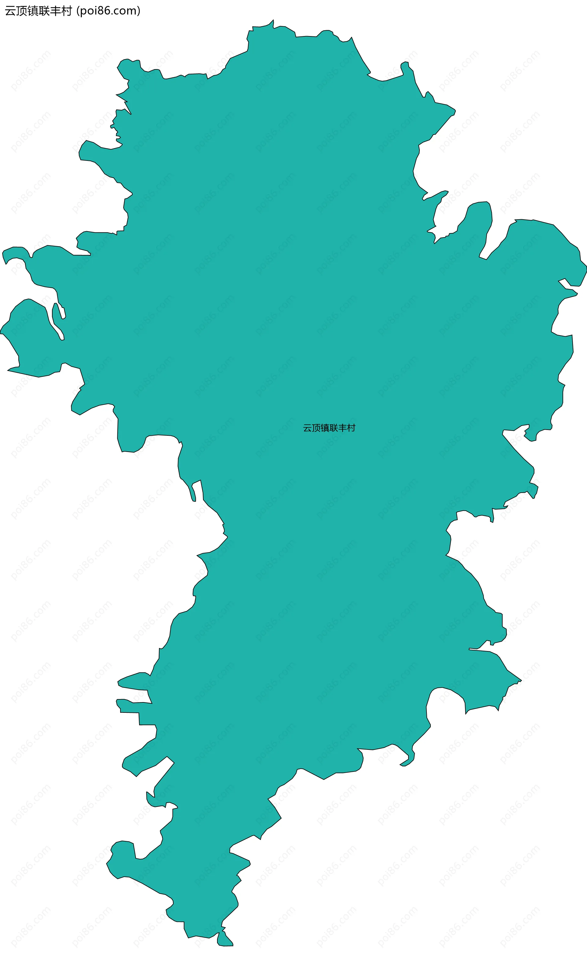 云顶镇联丰村边界地图