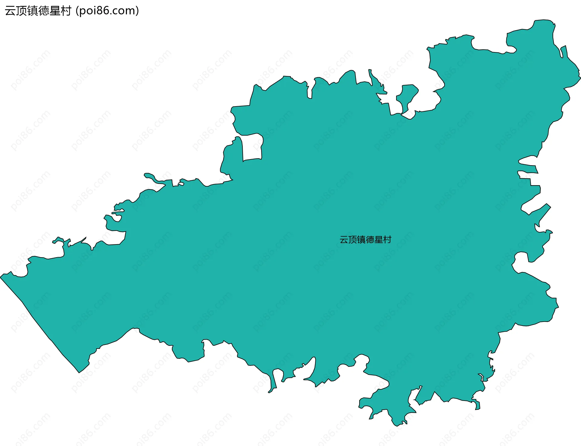 云顶镇德星村边界地图