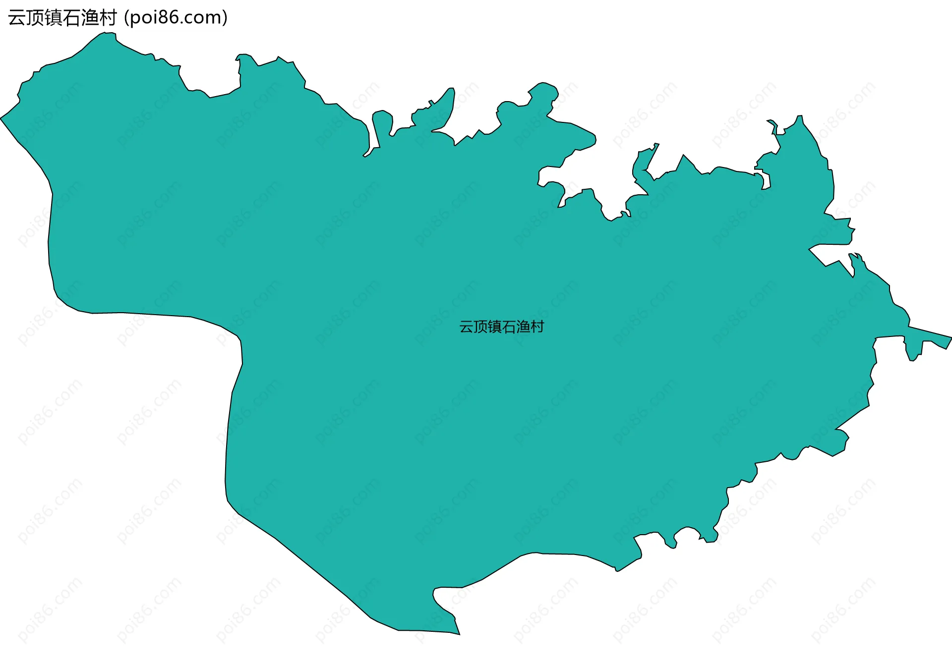 云顶镇石渔村边界地图