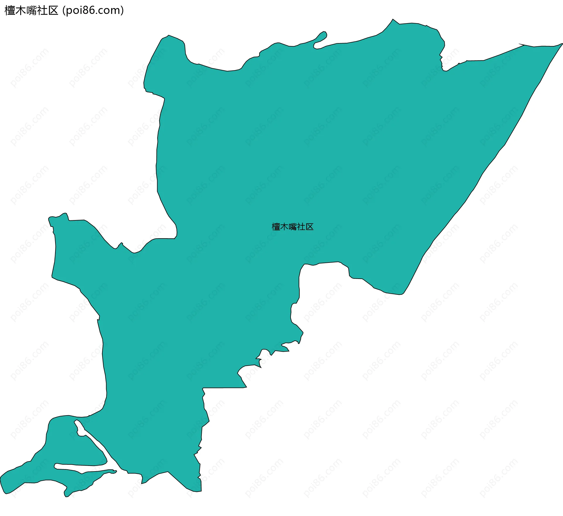 檀木嘴社区边界地图