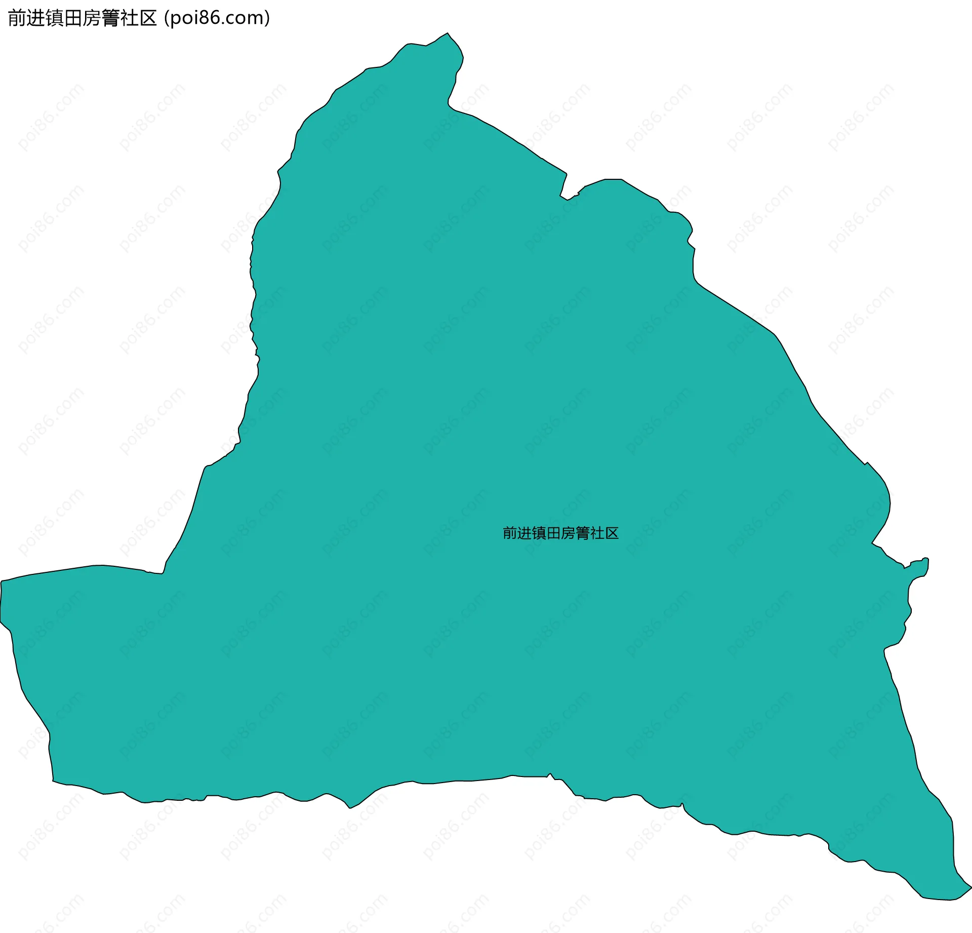 前进镇田房箐社区边界地图