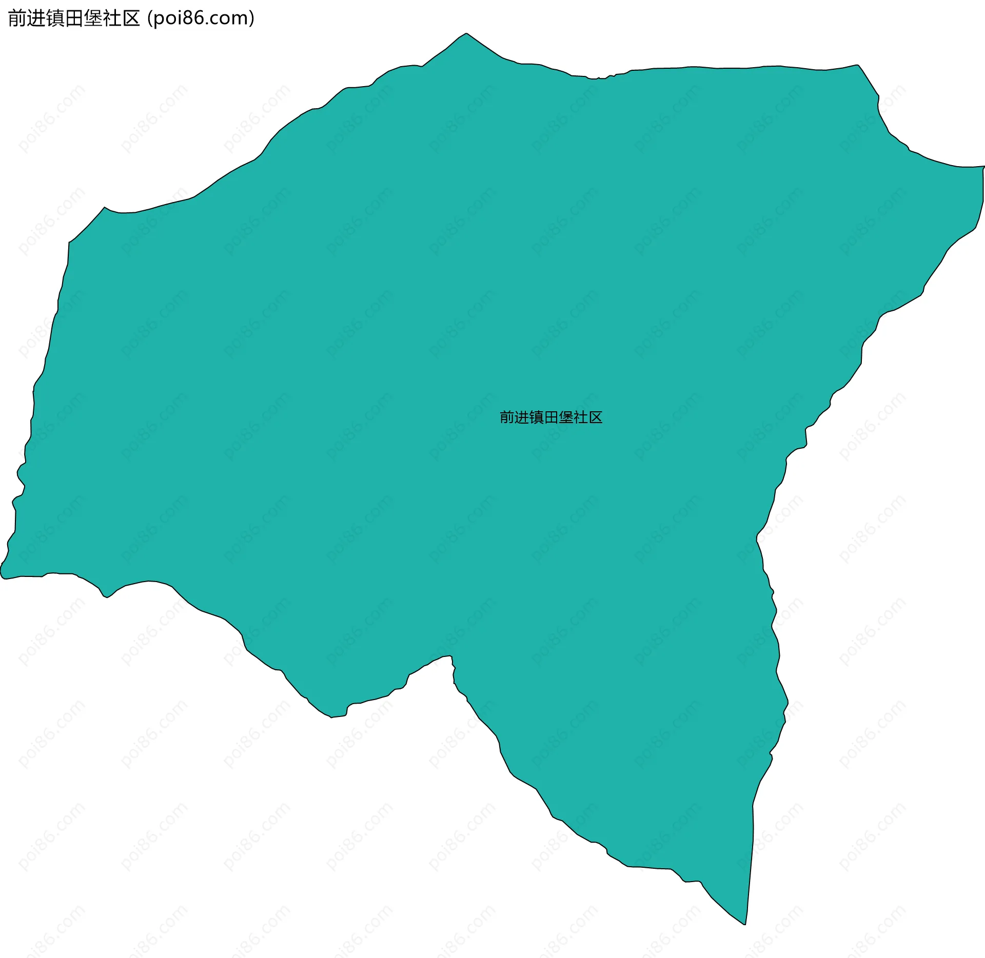 前进镇田堡社区边界地图