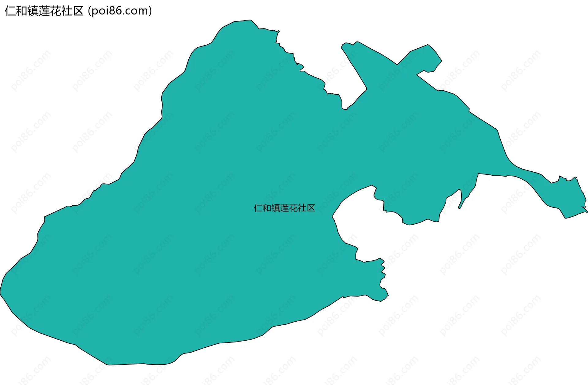 仁和镇莲花社区边界地图
