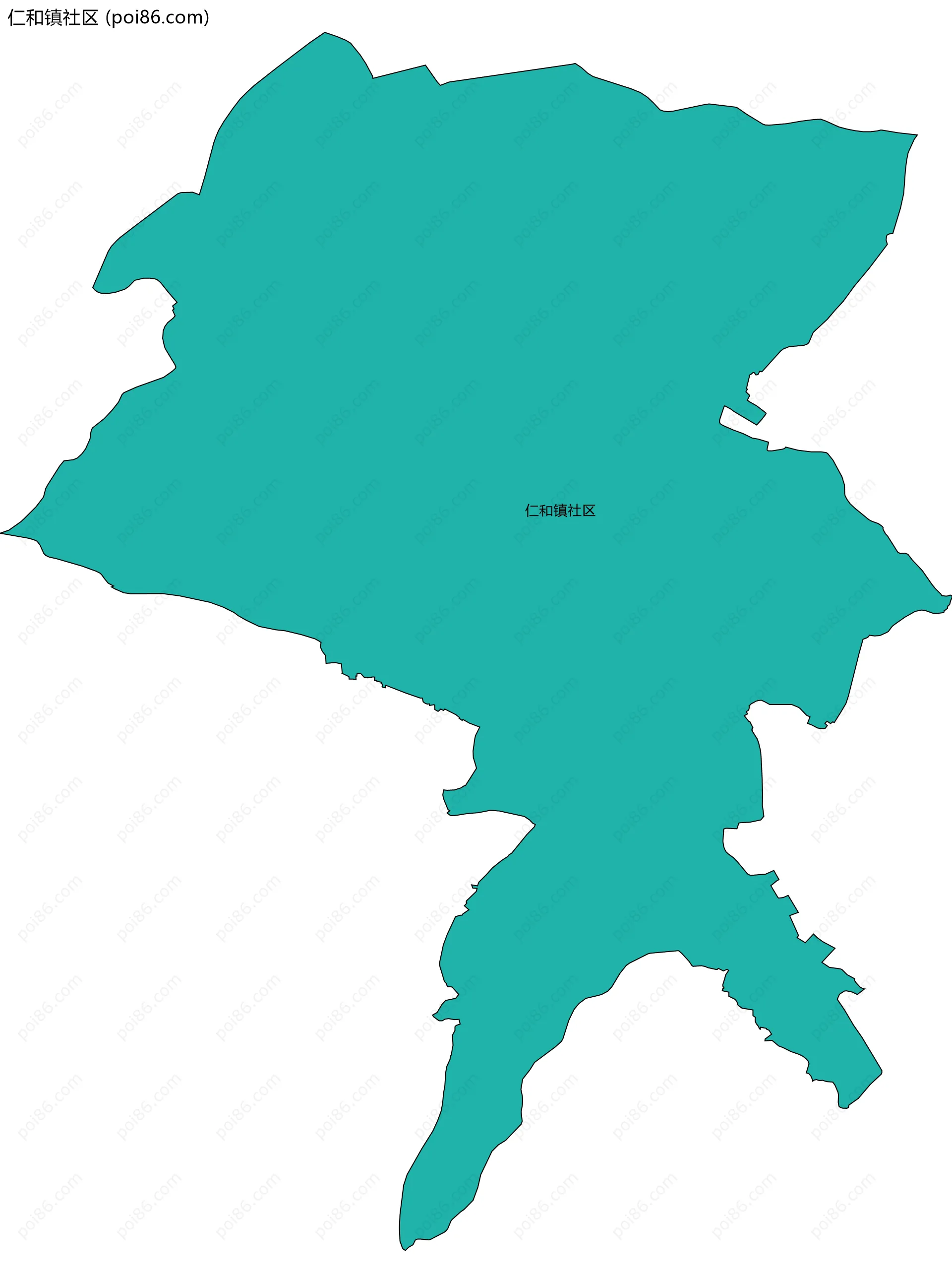 仁和镇社区边界地图