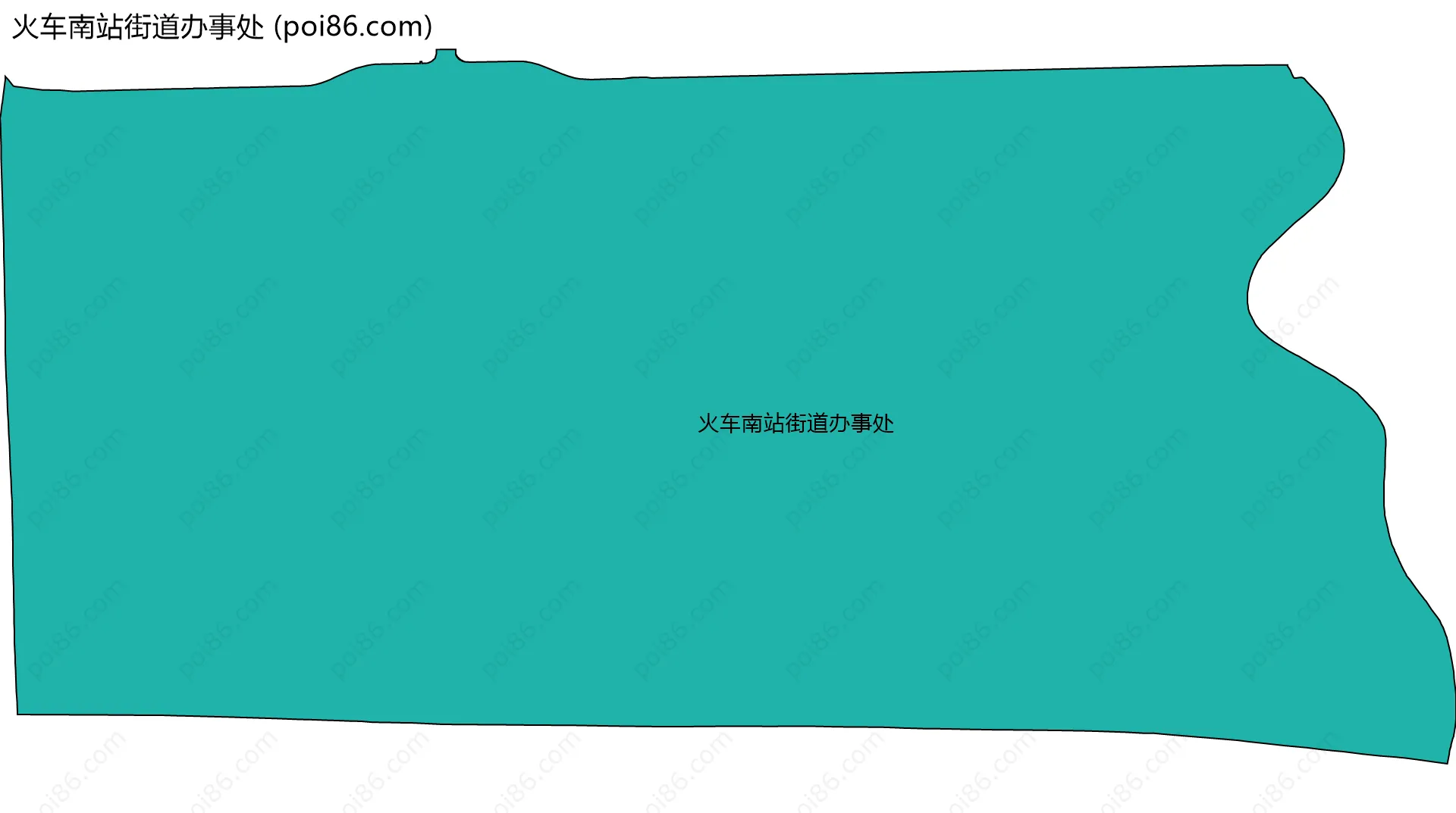 火车南站街道办事处边界地图