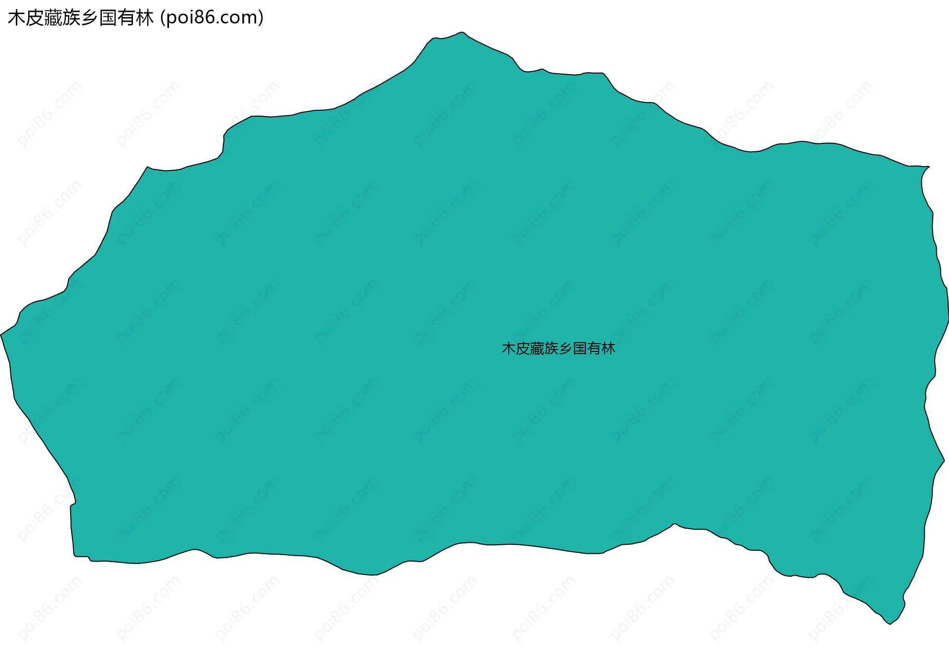 木皮藏族乡国有林边界地图