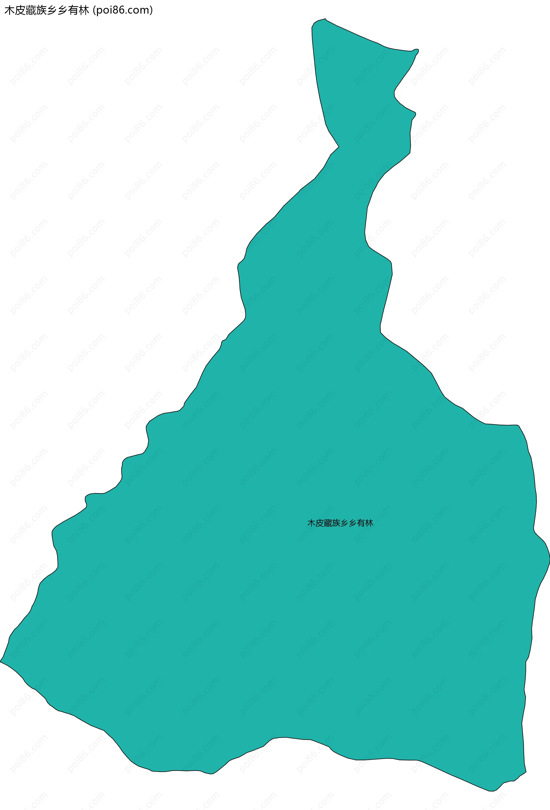 木皮藏族乡乡有林边界地图