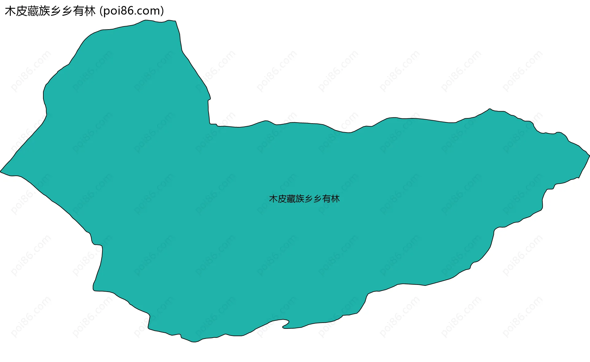 木皮藏族乡乡有林边界地图