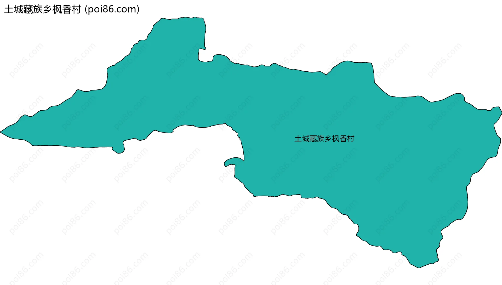 土城藏族乡枫香村边界地图