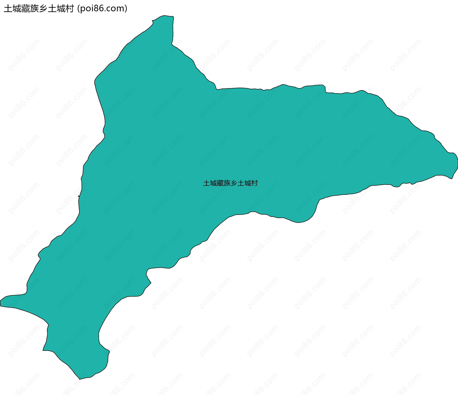 土城藏族乡土城村边界地图