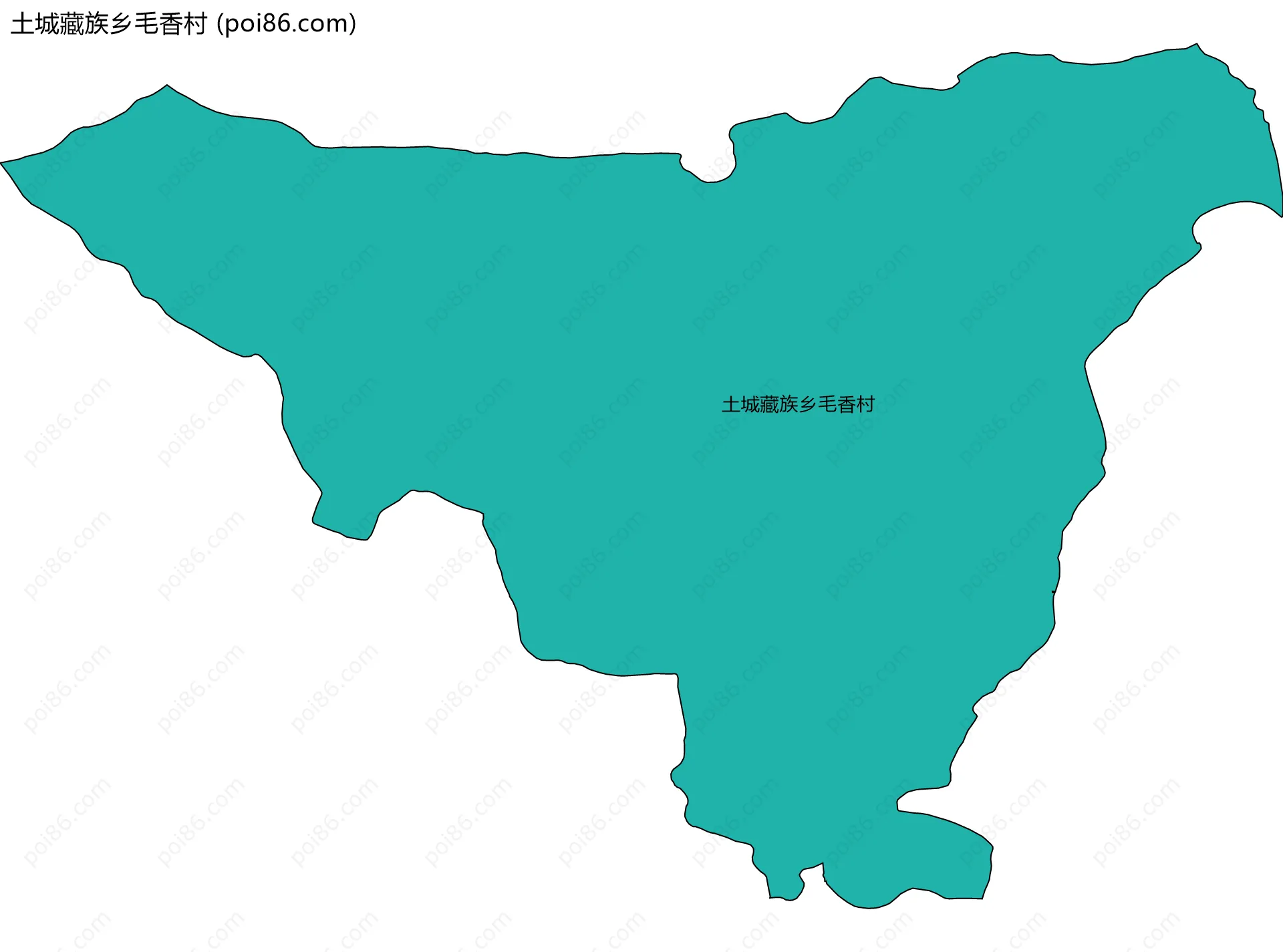 土城藏族乡毛香村边界地图