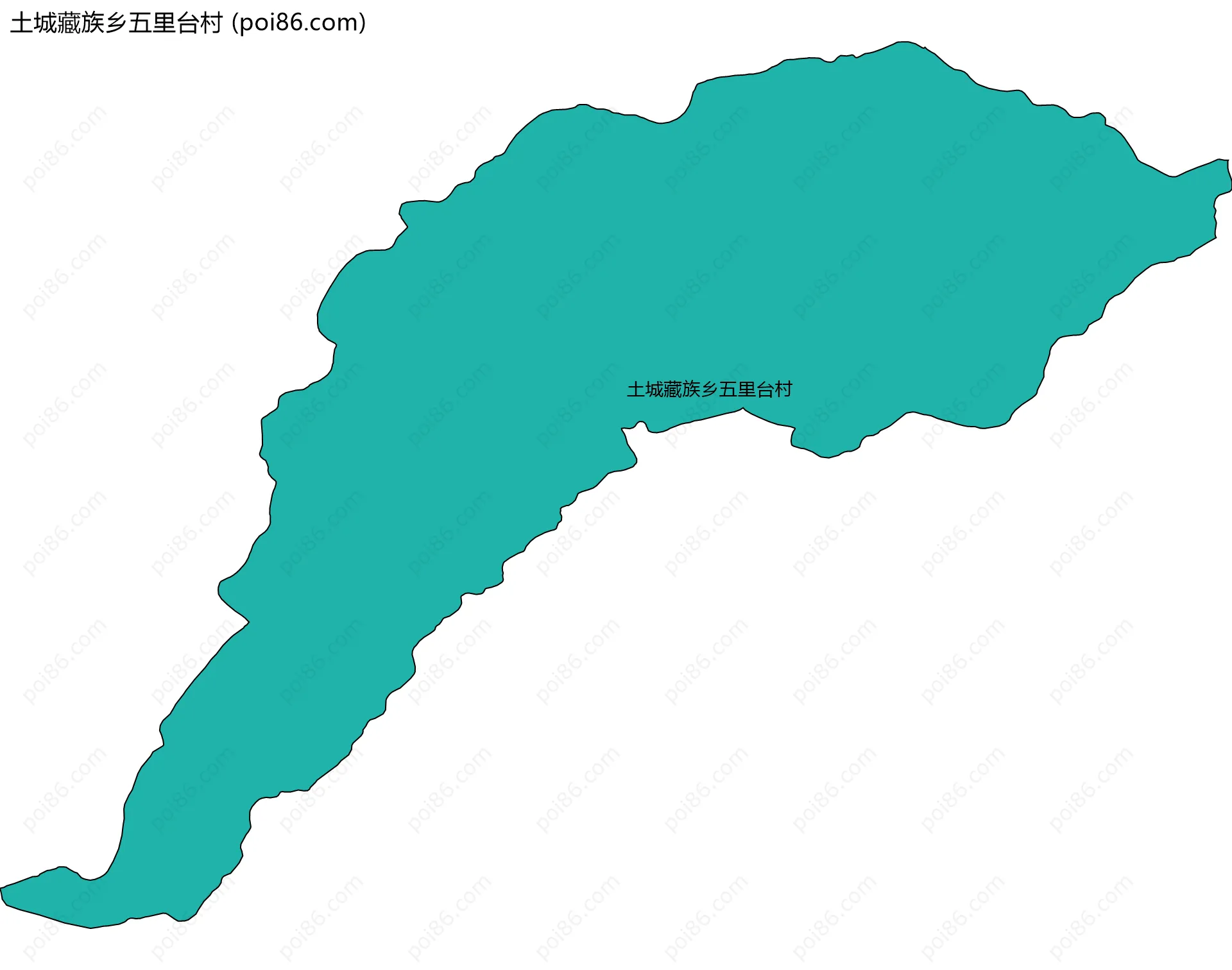 土城藏族乡五里台村边界地图