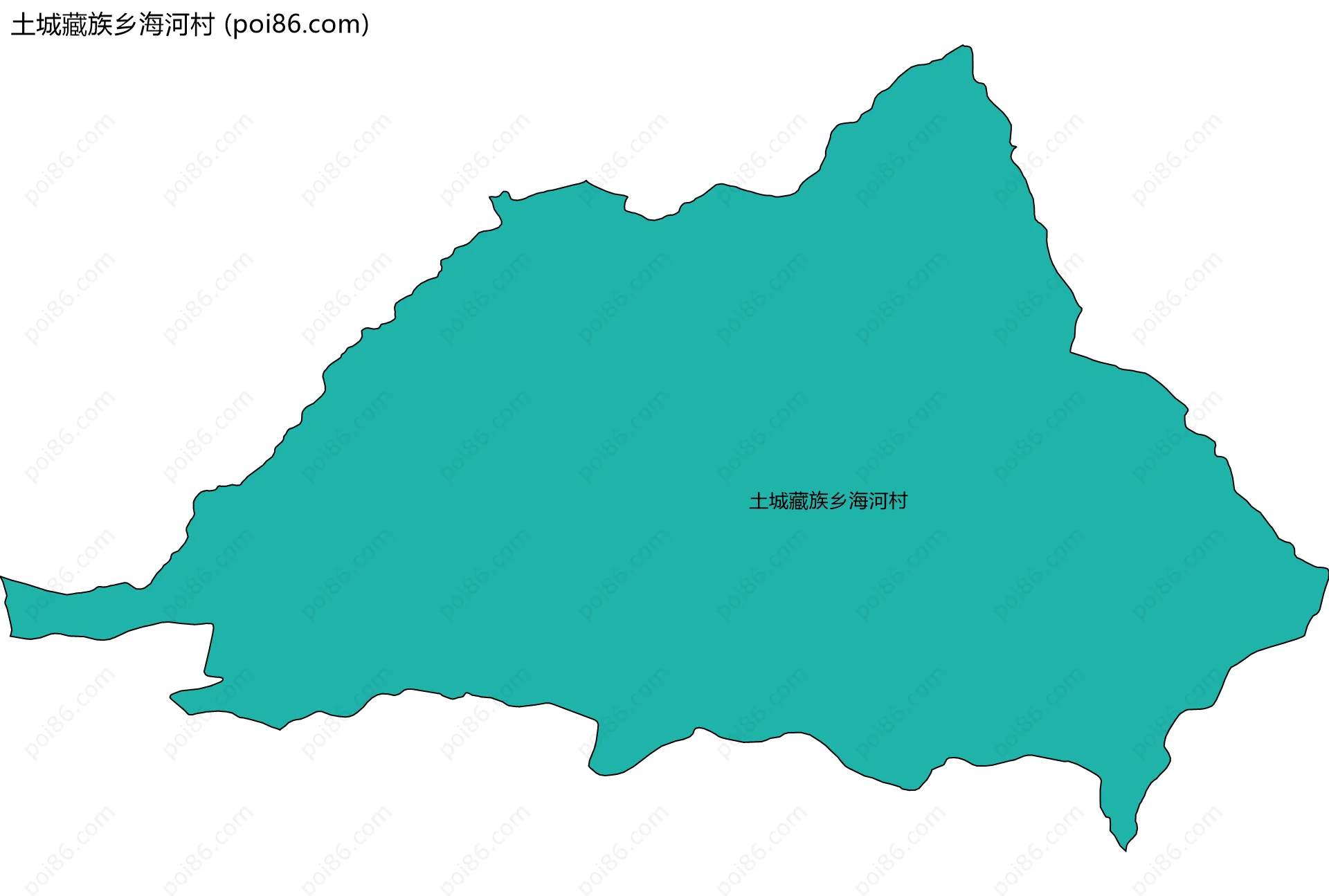 土城藏族乡海河村边界地图