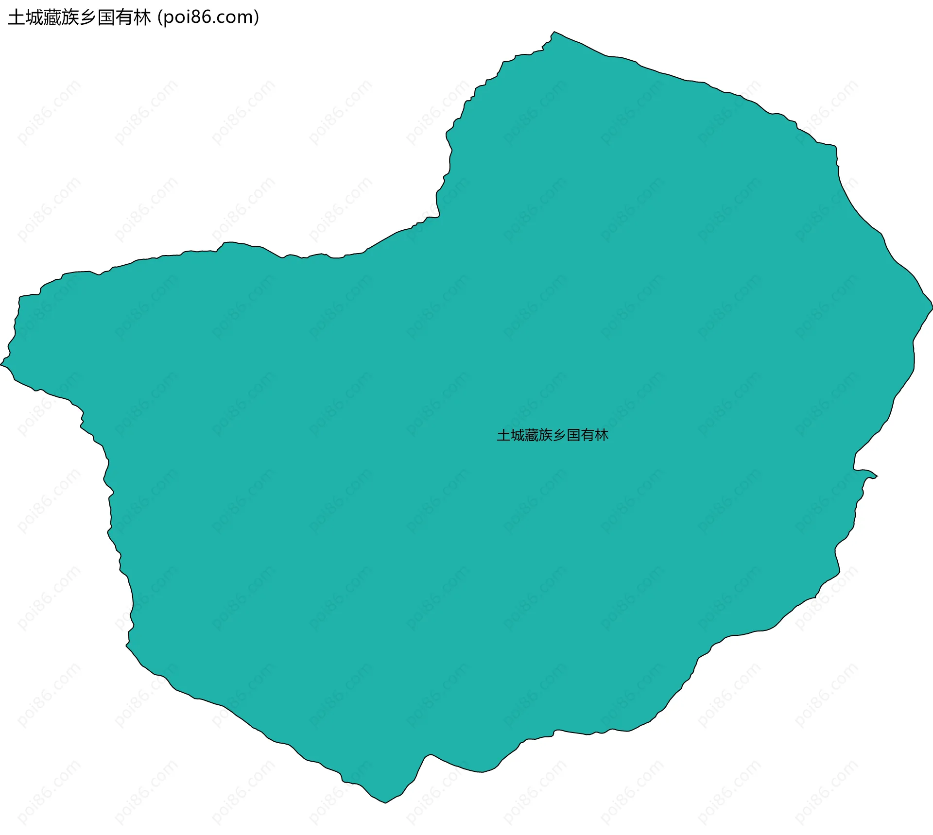 土城藏族乡国有林边界地图
