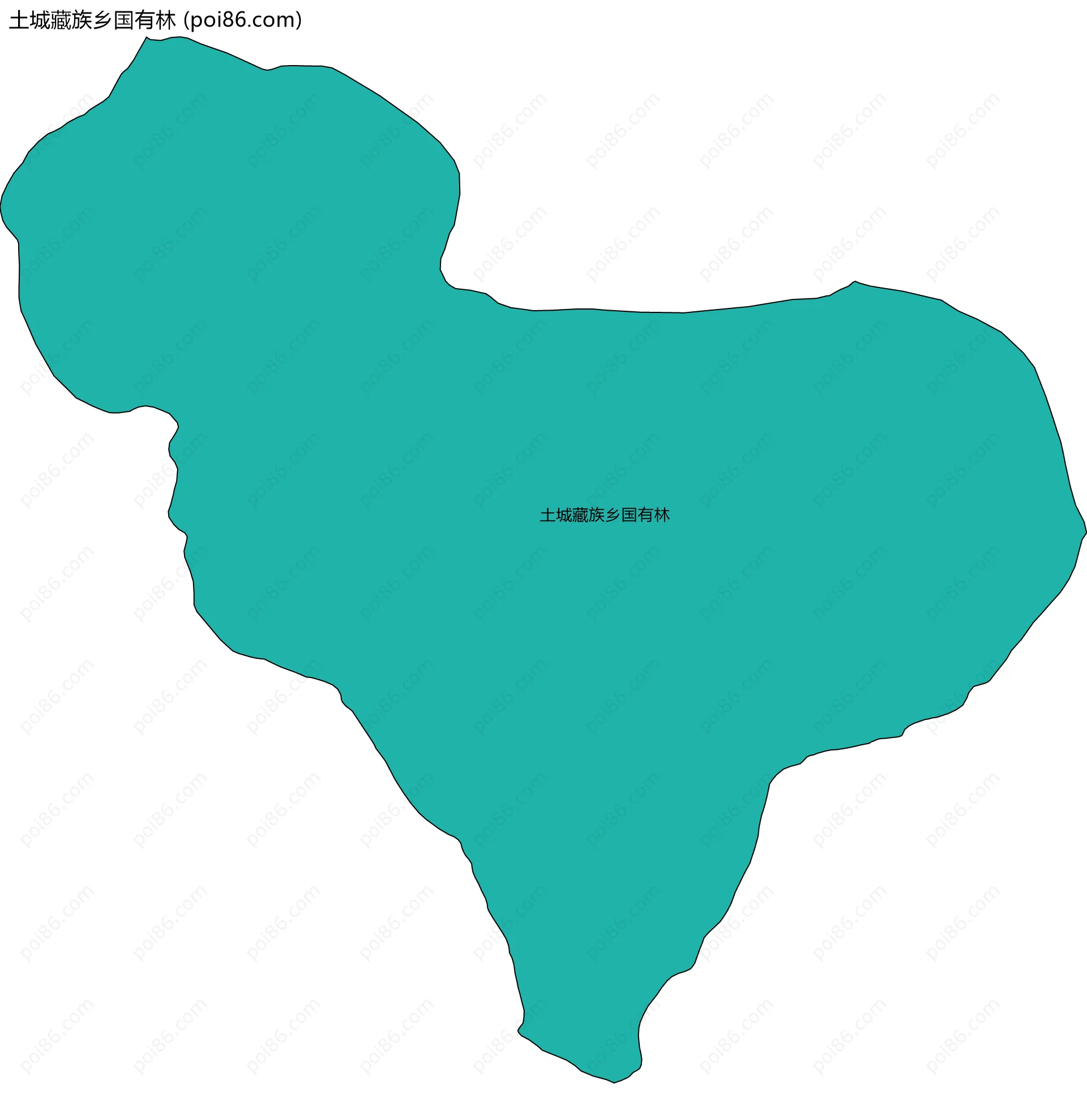 土城藏族乡国有林边界地图