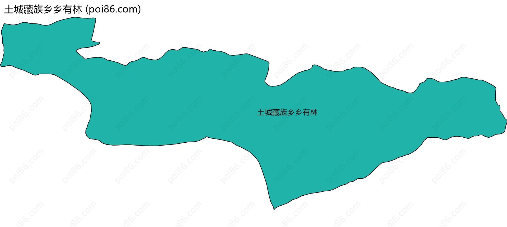 土城藏族乡乡有林边界地图