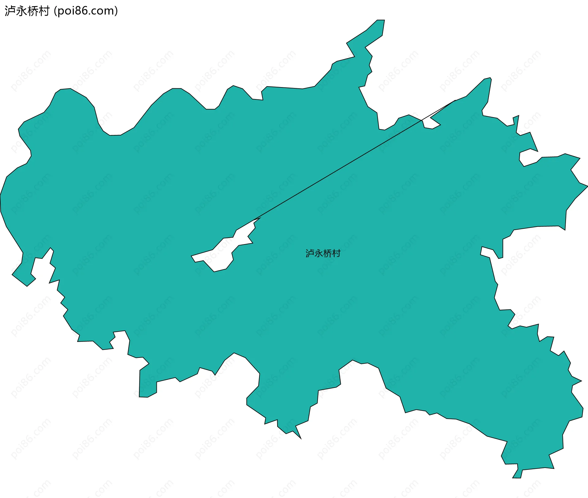 泸永桥村边界地图