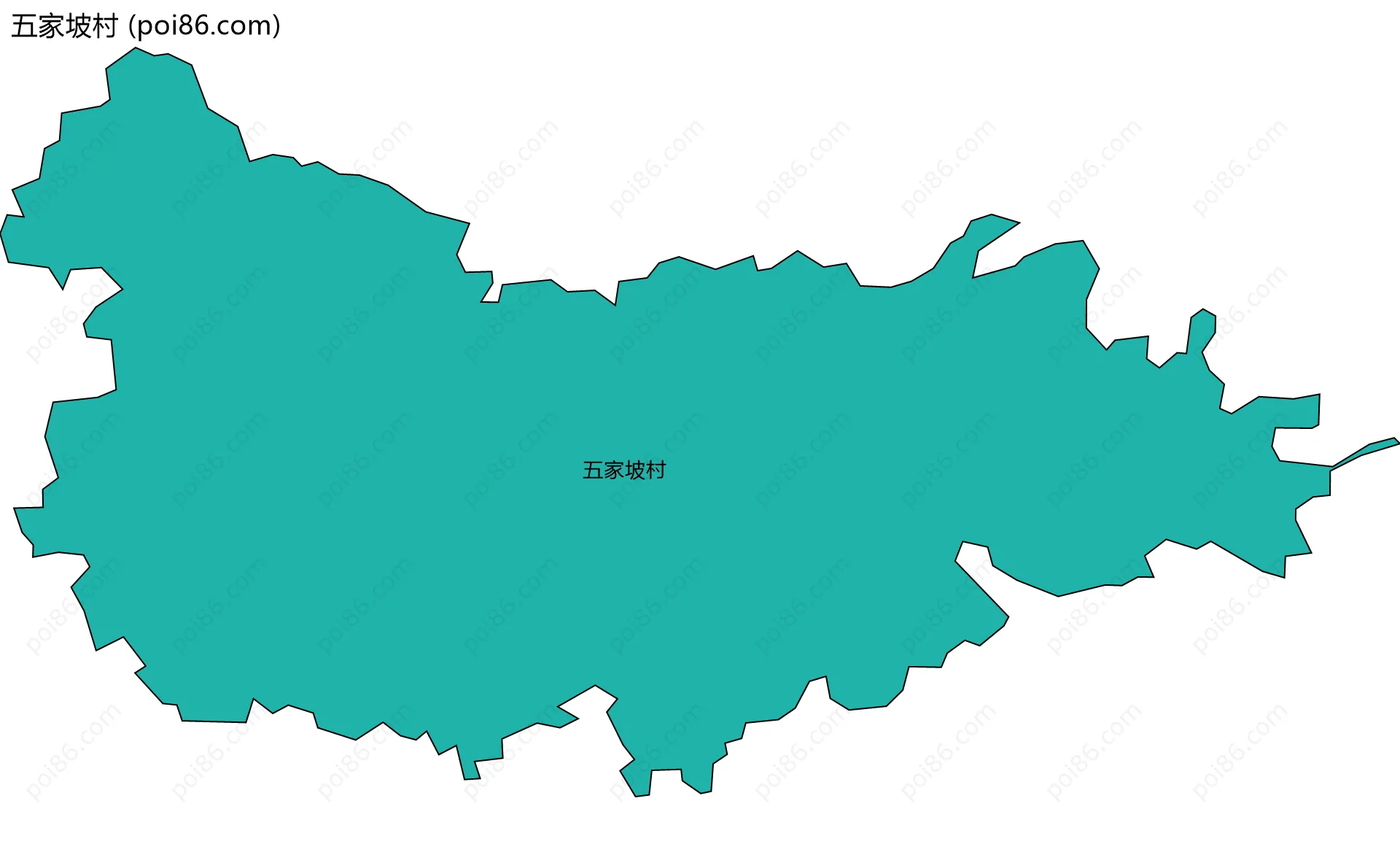 五家坡村边界地图