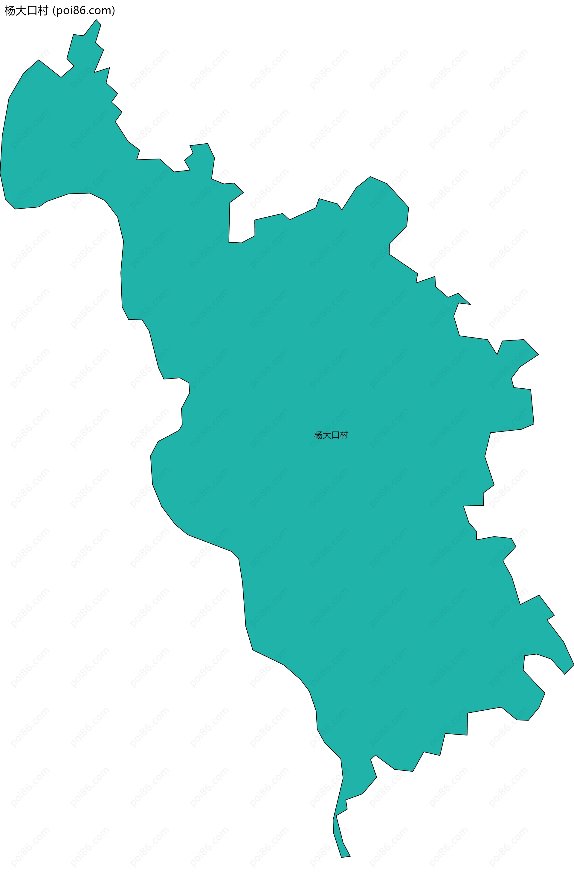 杨大口村边界地图