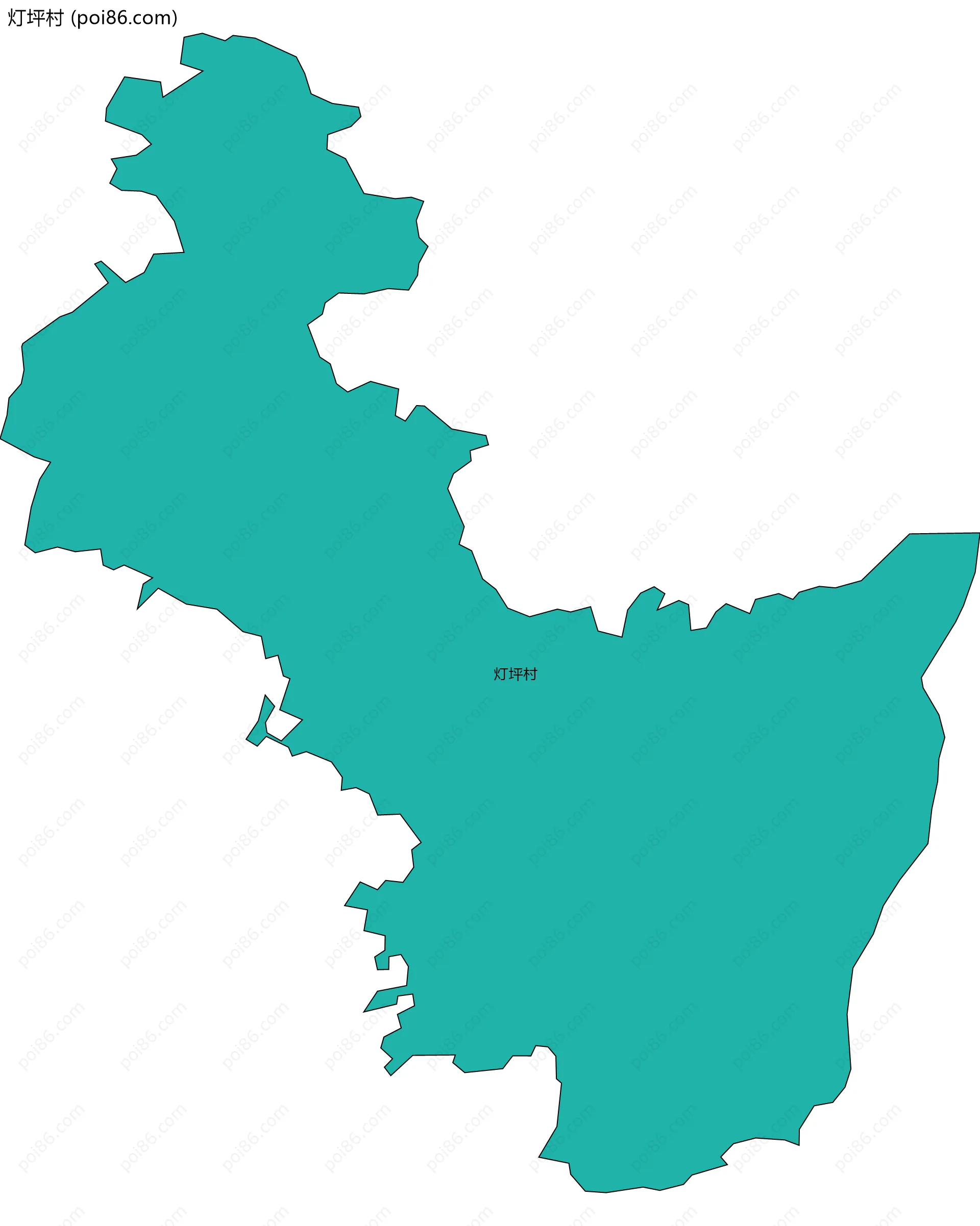 灯坪村边界地图