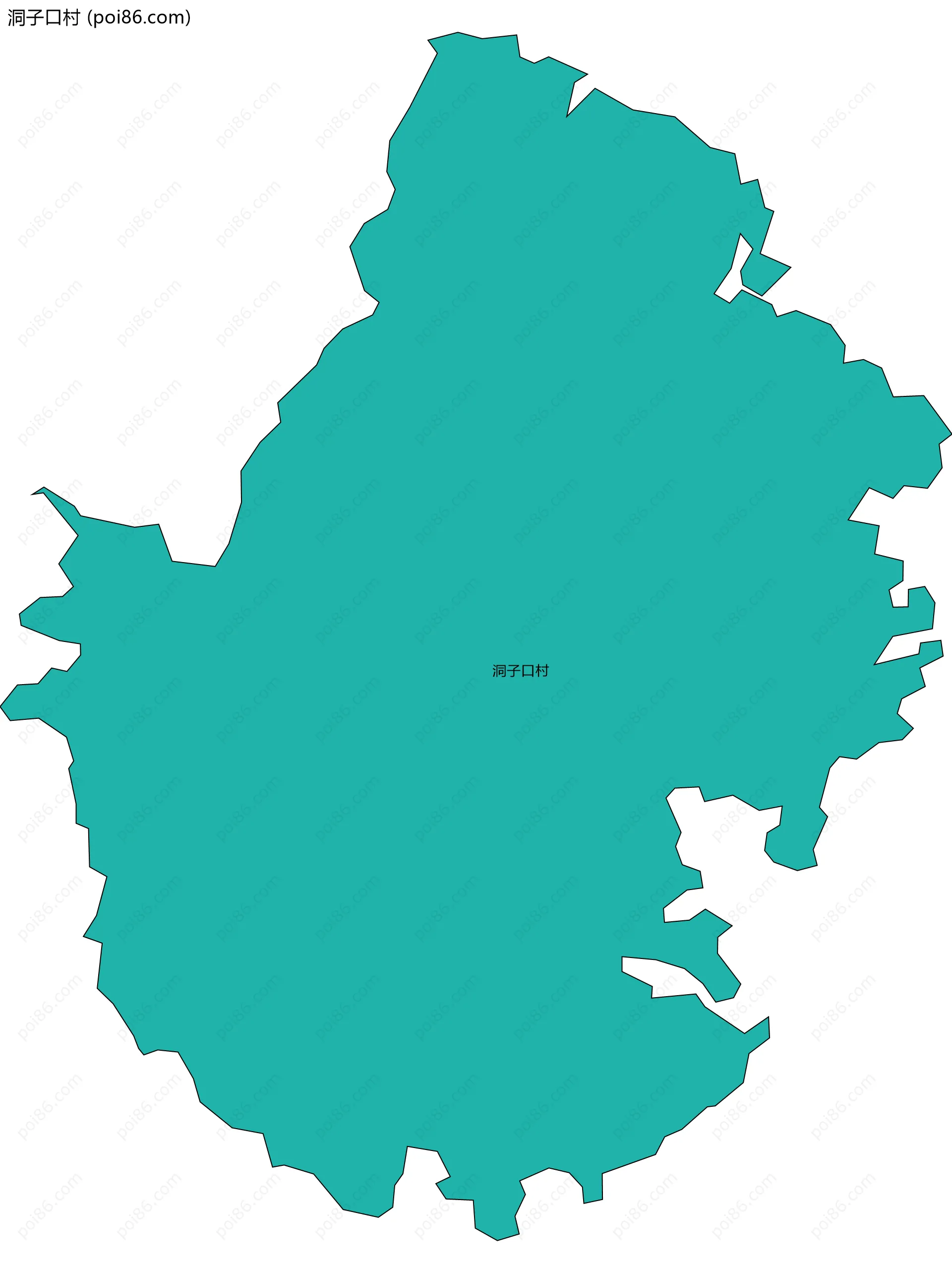 洞子口村边界地图