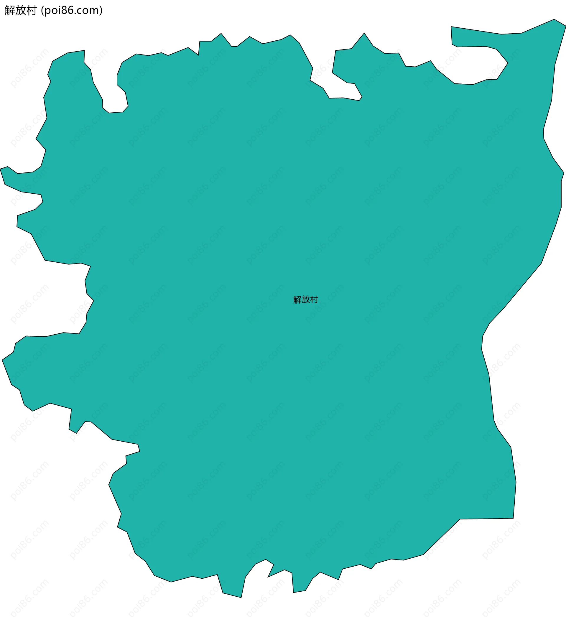 解放村边界地图